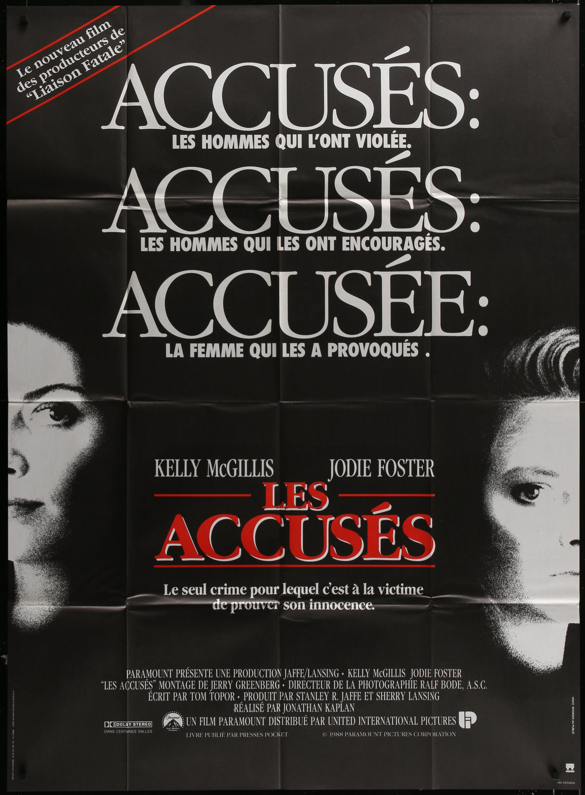The Accused (1989) Original French Grande Movie Poster