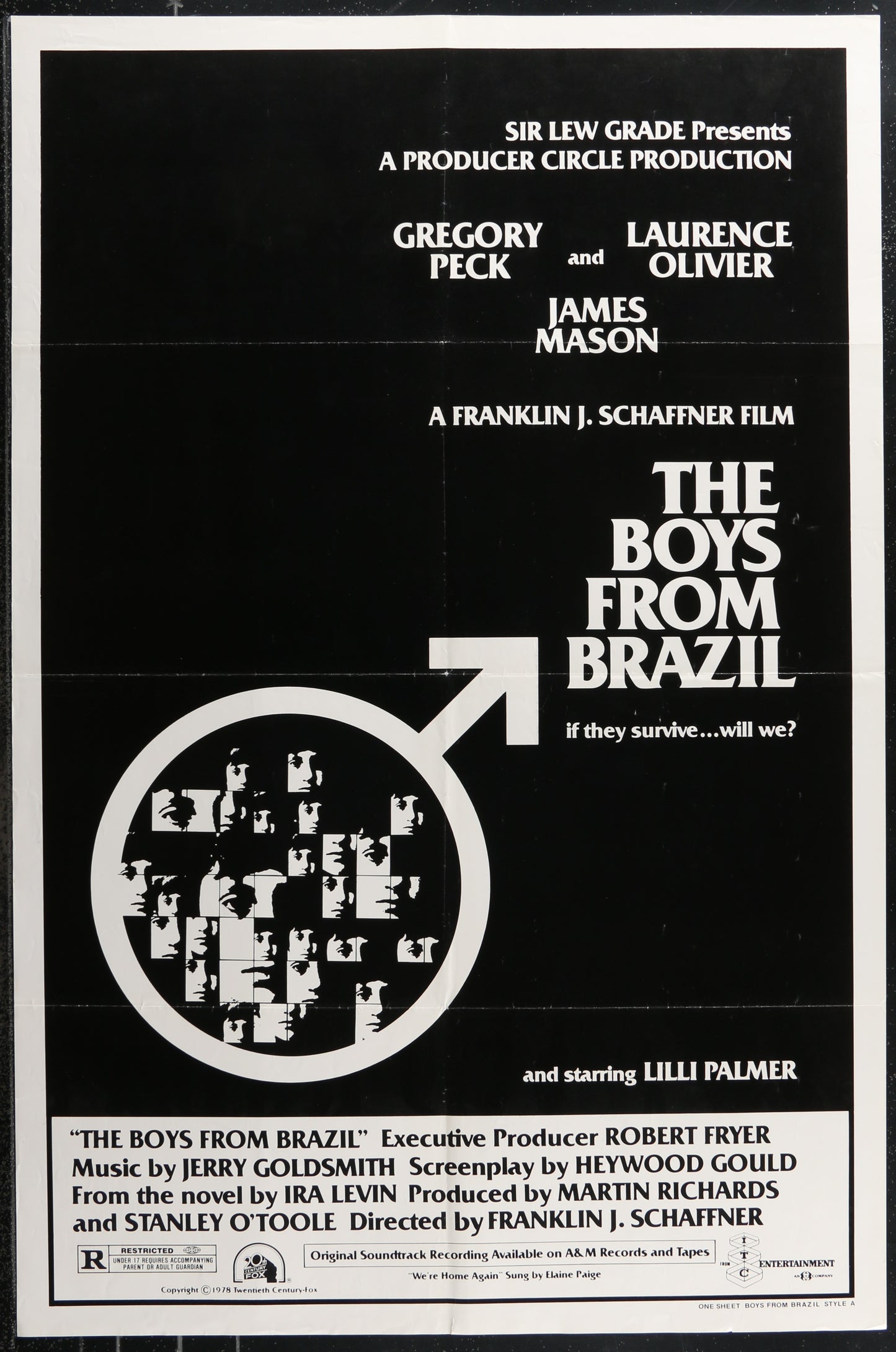 The Boys From Brazil (1978) Original US One Sheet Movie Poster