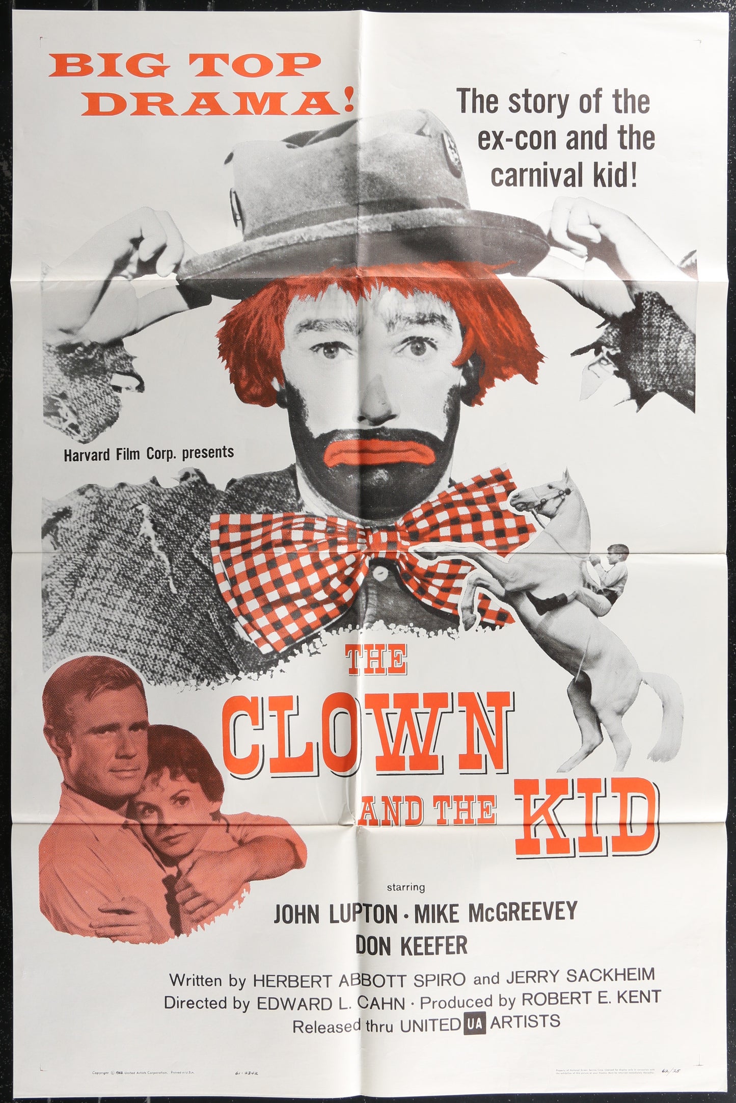 The Clown and the Kid (1962) Original US One Sheet Movie Poster 27 x 41