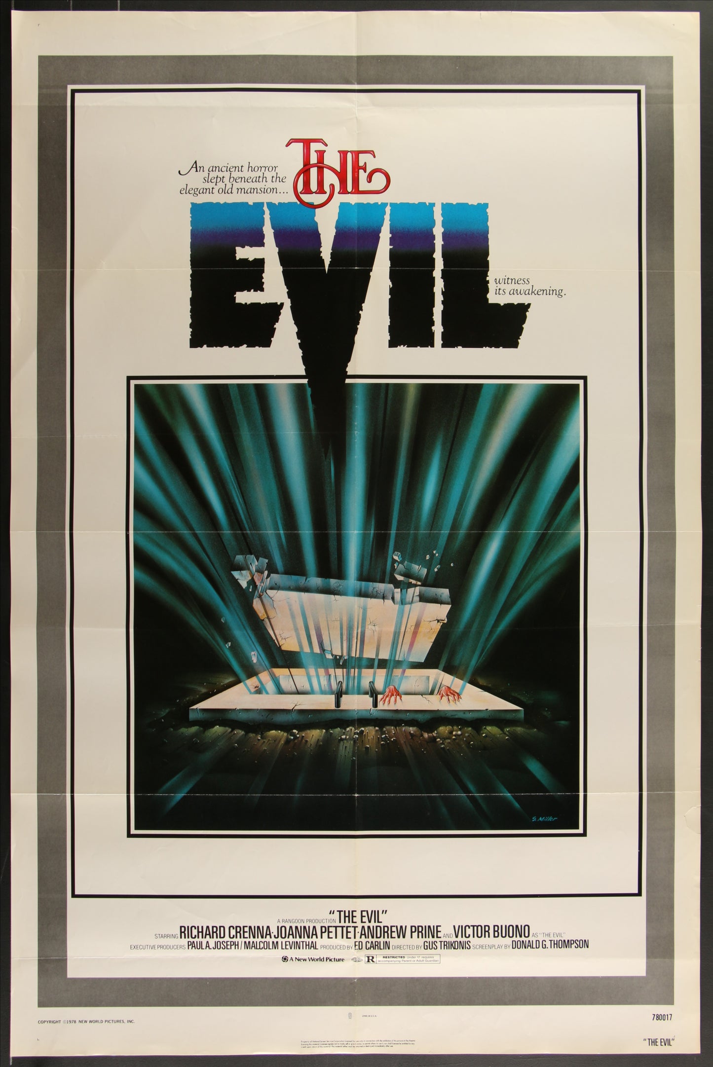 The Evil (1978) Original US One Sheet Movie Poster 27 x 41