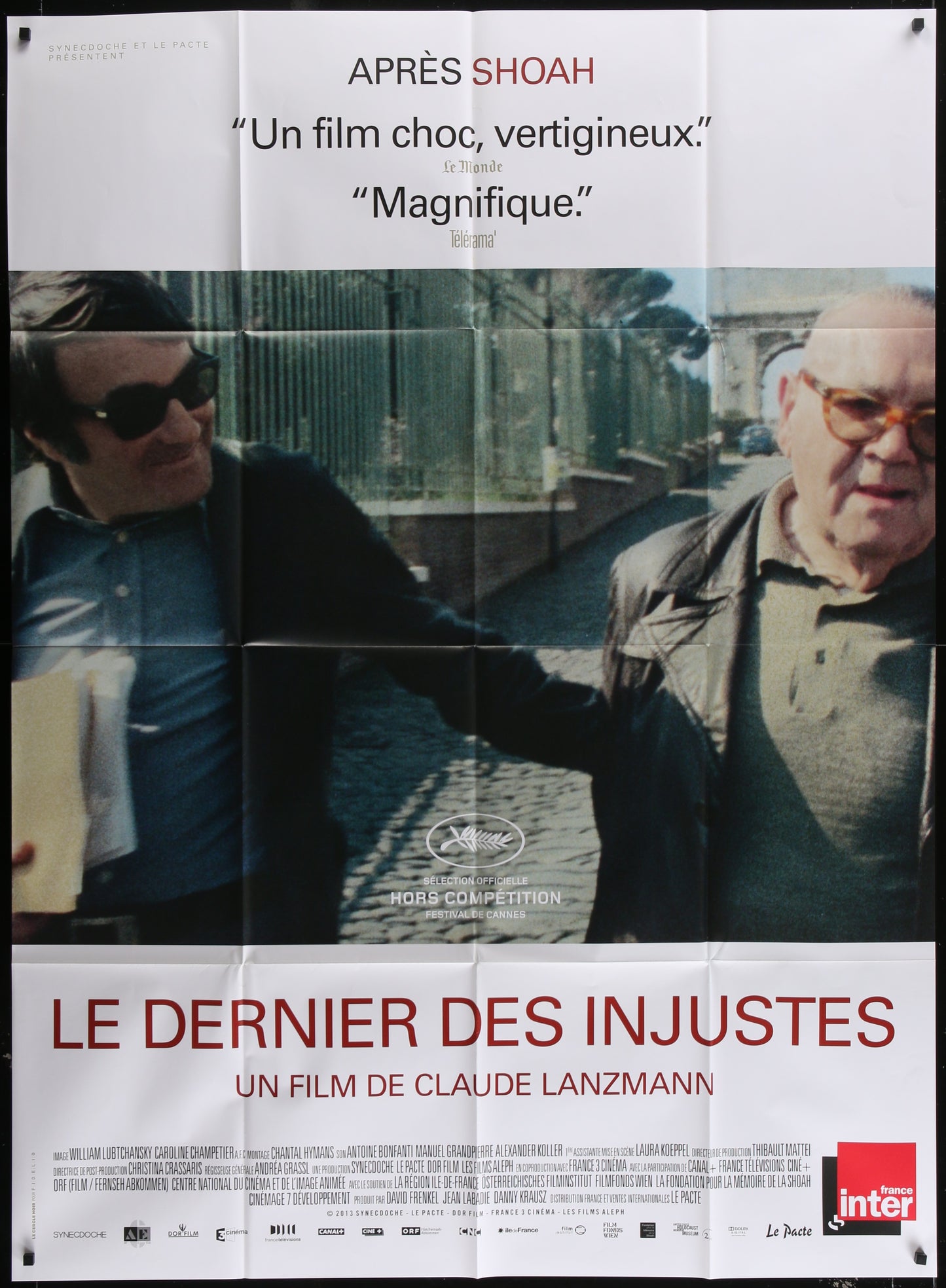 The Last Of The Unjust (2013) Original French Grande Movie Poster 116 x 157 cm