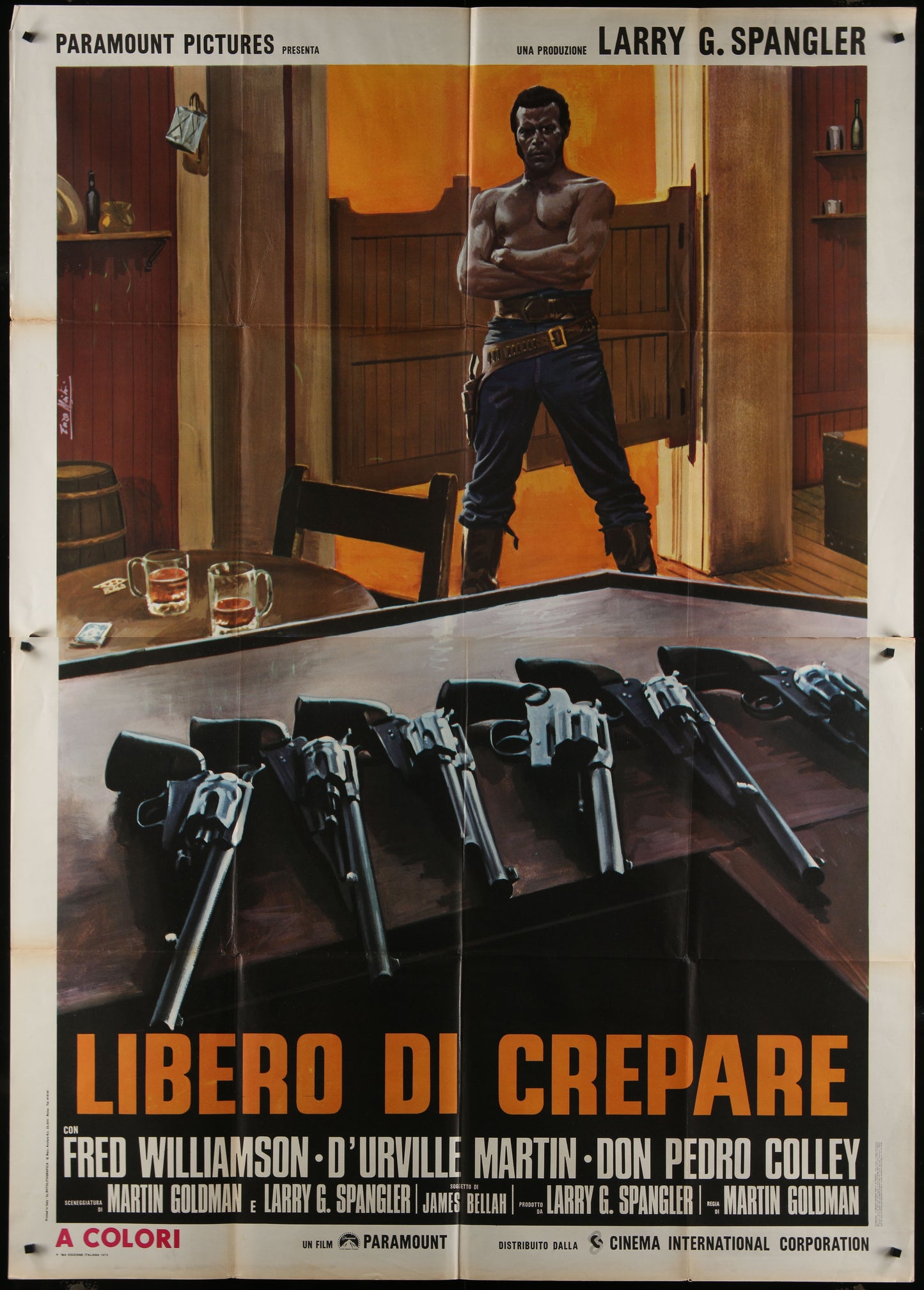 The Legend of Nigger Charley (1972) Original Italian Two-Panel Movie Poster 55 x 78