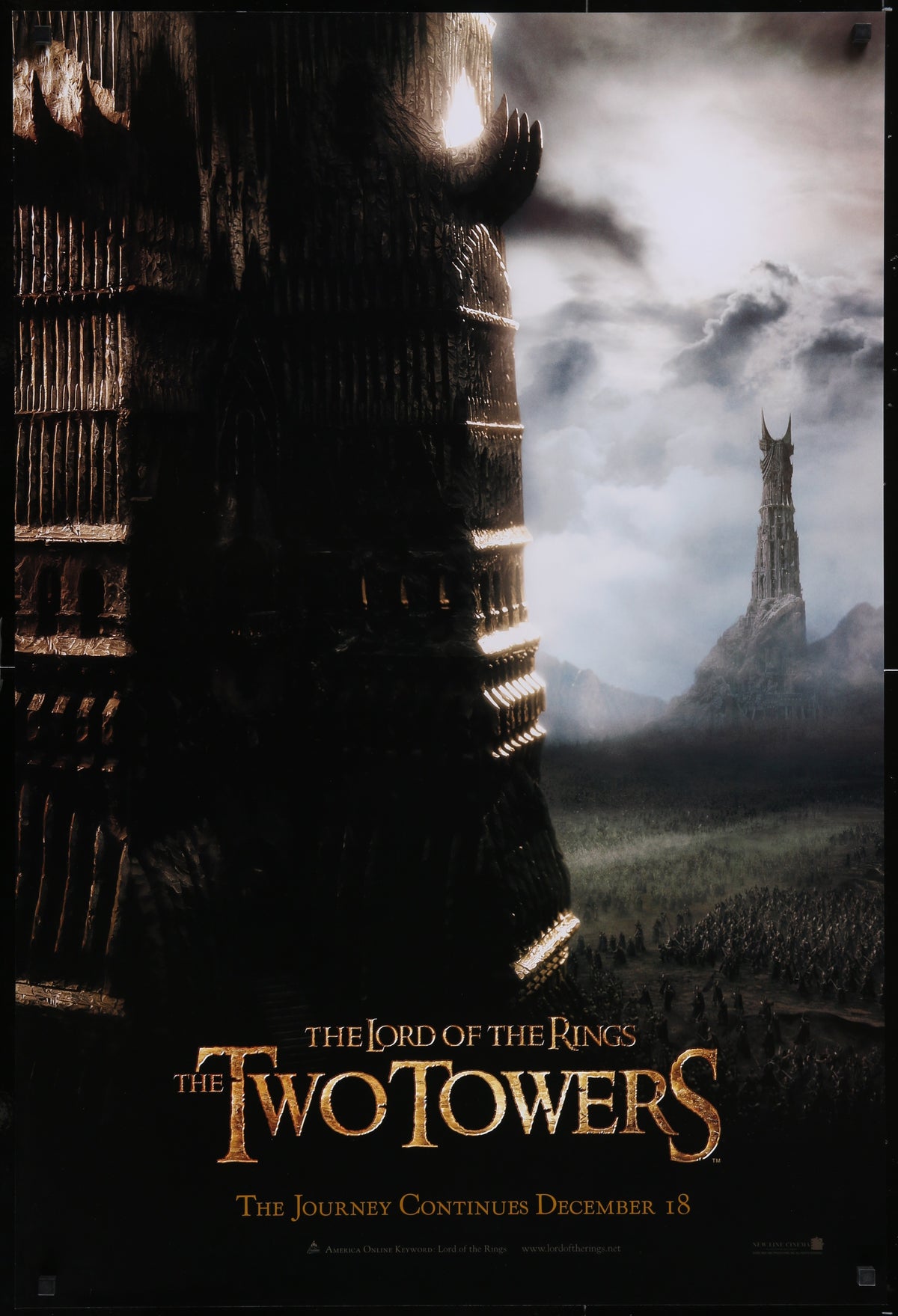 The Lord of the Rings: The Two Towers (2002) Original US One Sheet Teaser Movie Poster 26¾ x 39¾