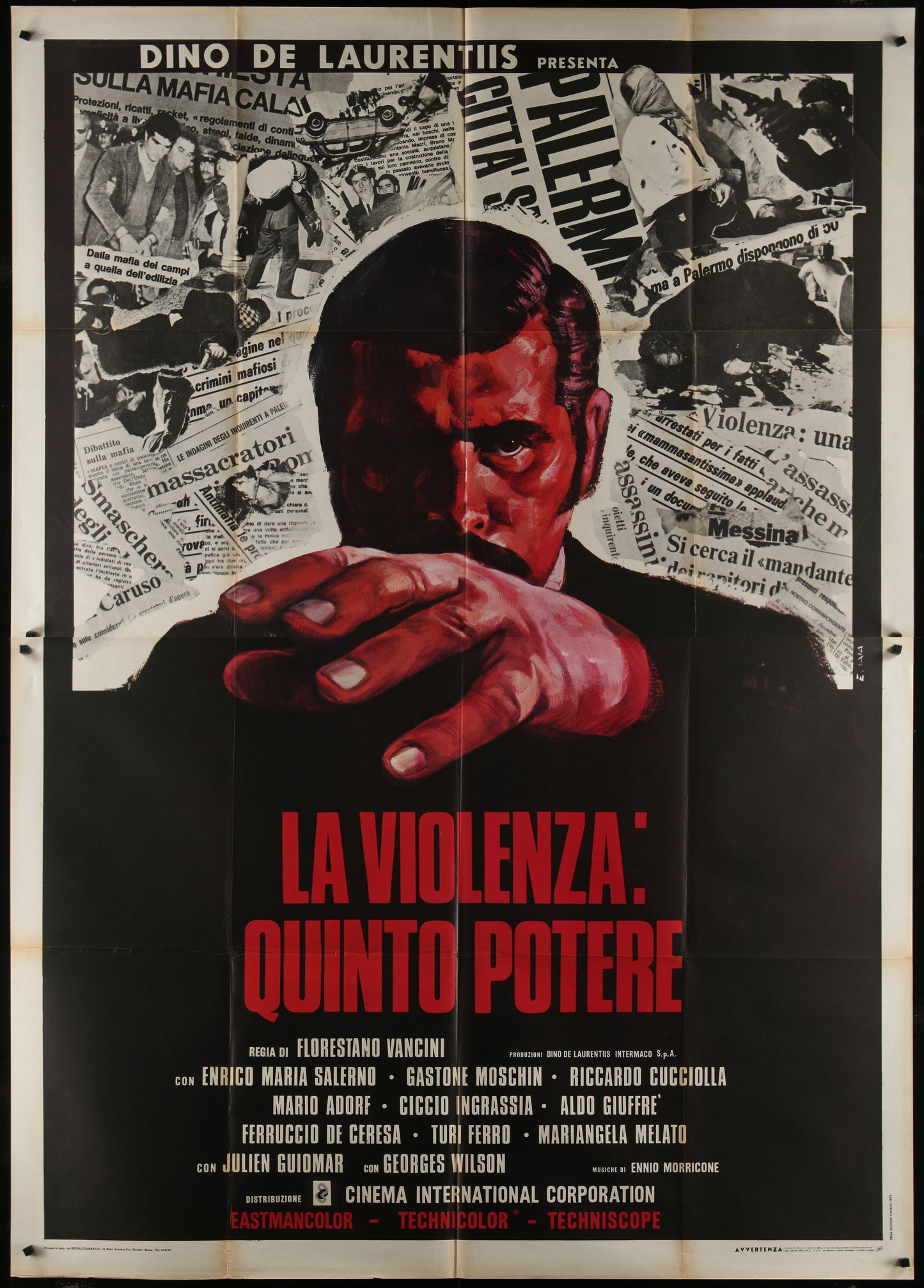 The Sicilian Checkmate (1972) Original Italian Two-Panel Movie Poster 55 x 78