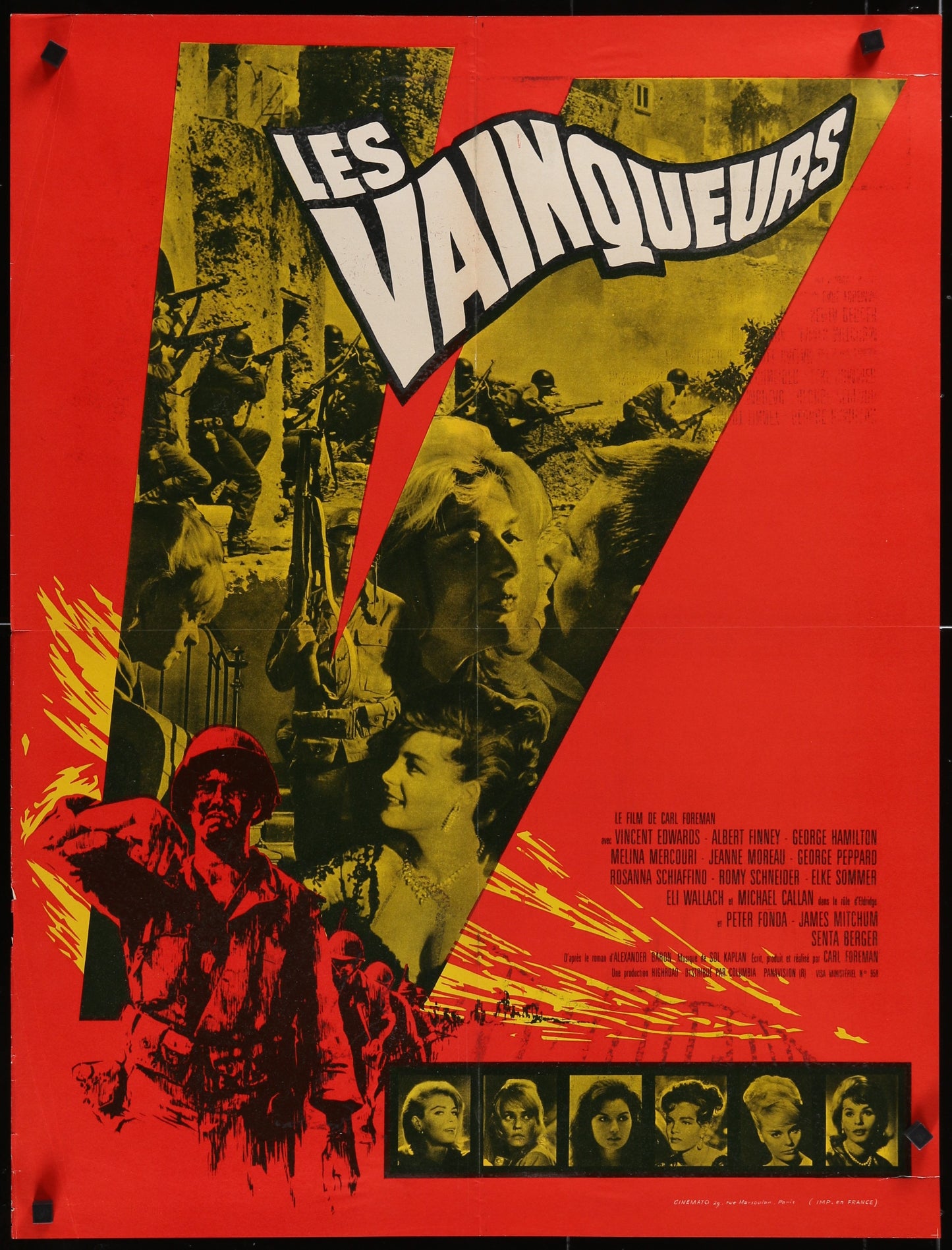 The Victors (1964) Original French Affiche Movie Poster