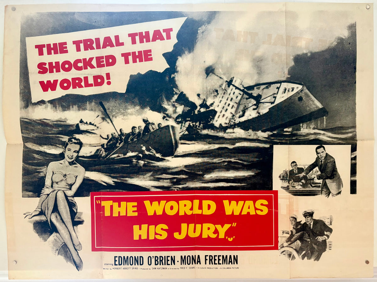 The World Was His Jury (1958) Original UK Quad Movie Poster