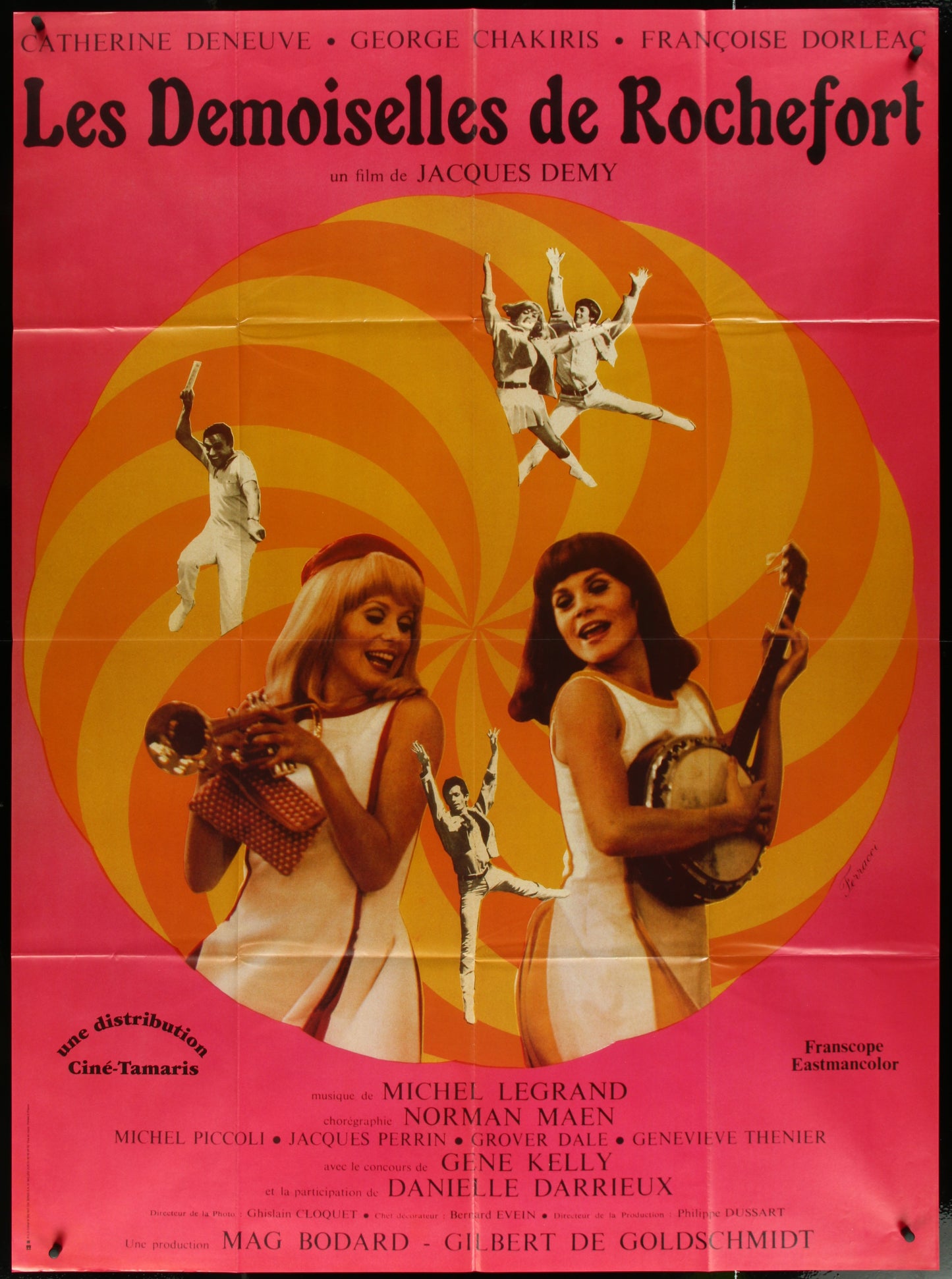 The Young Girls Of Rochefort (1980s RR) Original French One Panel Movie Poster