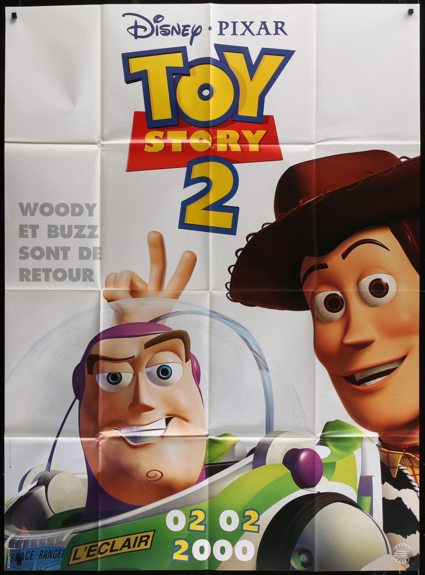 Toy Story 2 (1999) Original French Grande Advance Movie Poster 116 x 157 cm