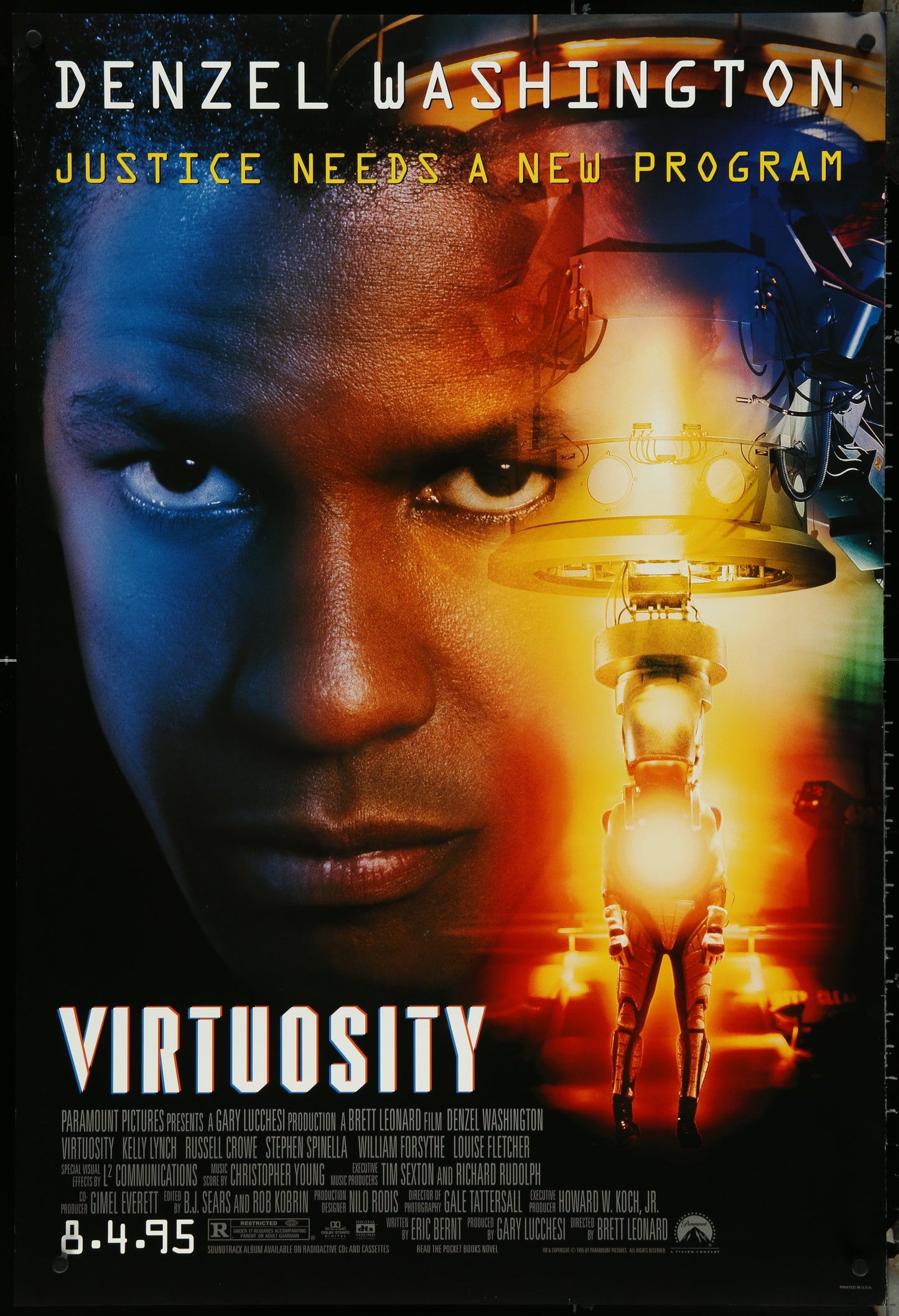 Virtuosity (1995) Original US One Sheet Movie Poster