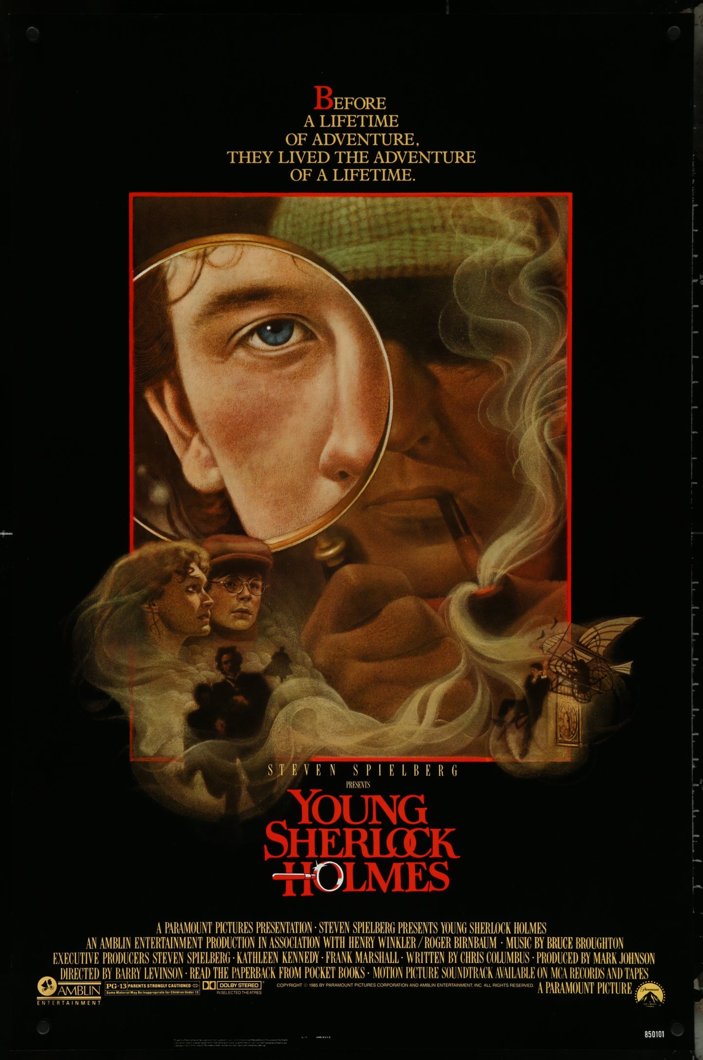 Young Sherlock Holmes (1985) Original US One Sheet Movie Poster 27 x 41