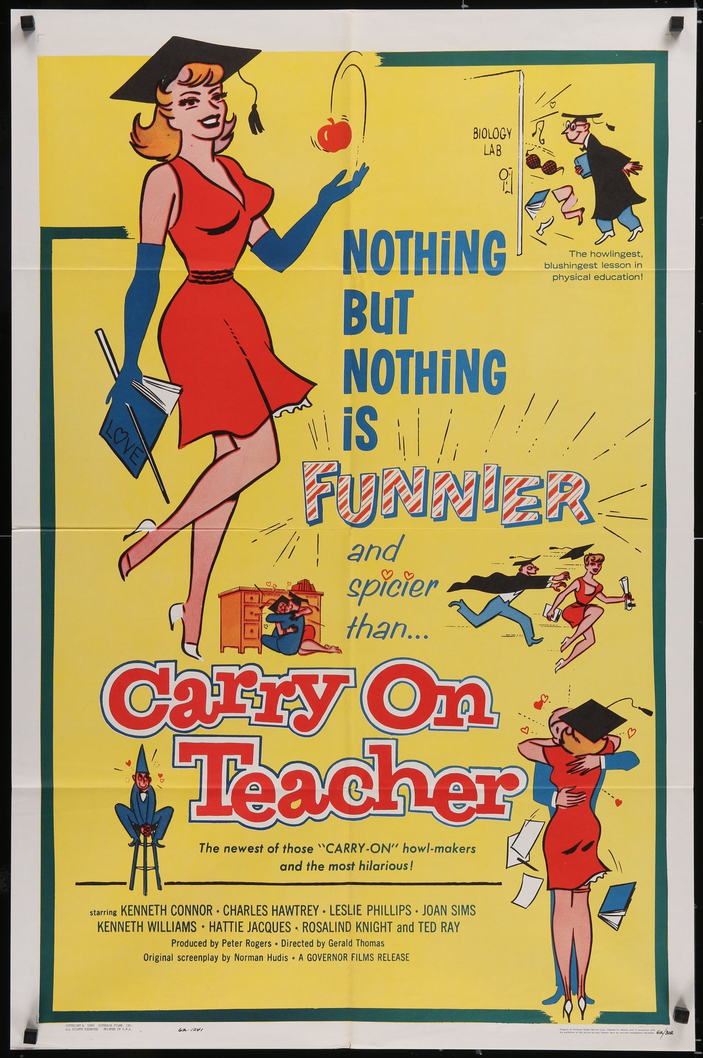 Carry On Teacher (1962) Original US One Sheet Movie Poster
