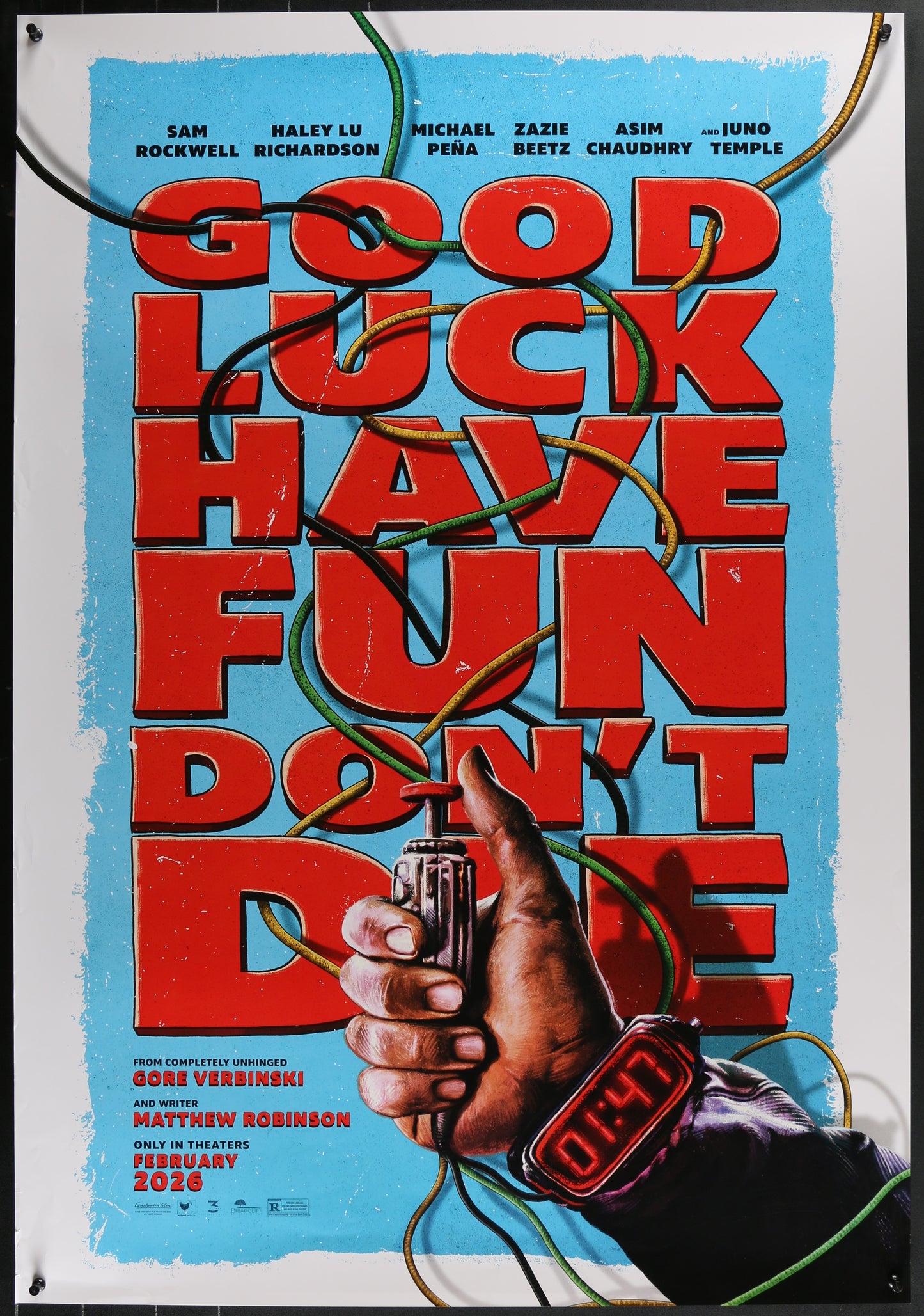 Good Luck, Have Fun, Don't Die (2026) Original US Teaser One Sheet Movie Poster 27 x 39