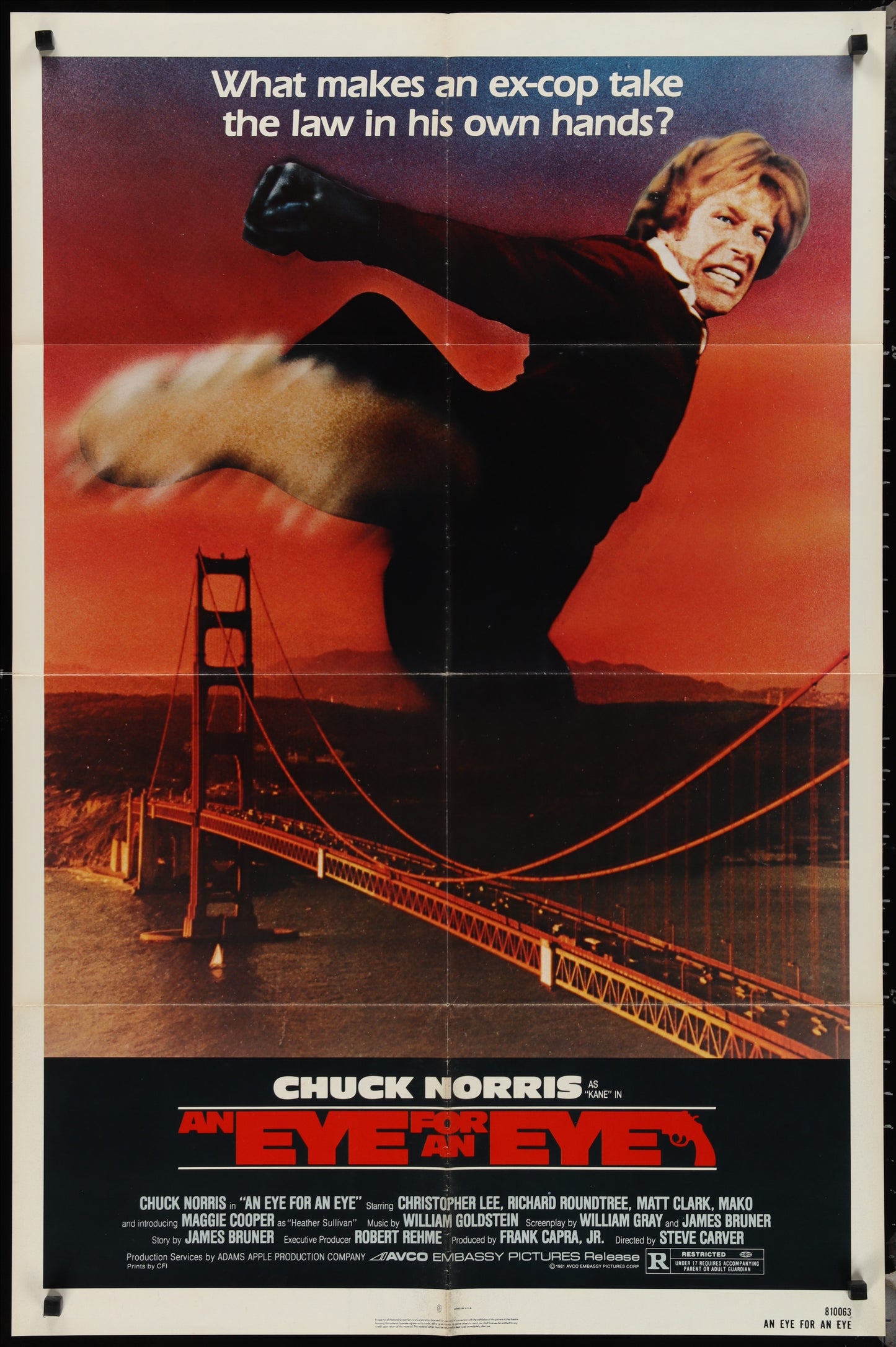 An Eye For An Eye (1981) Original US One Sheet Movie Poster