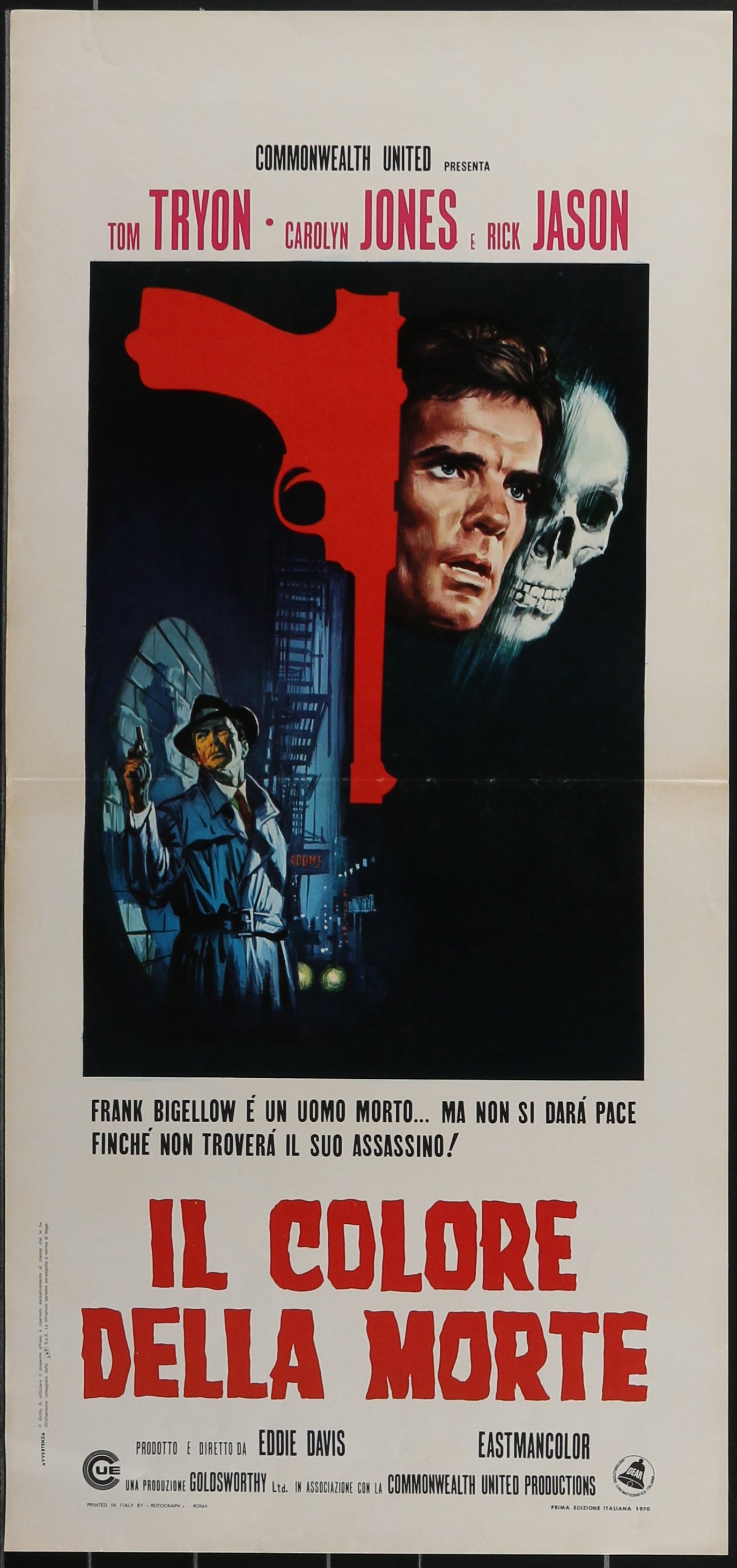 Color Me Dead - Il Colore Della Morte (1970) Original Italian Locandina Movie Poster