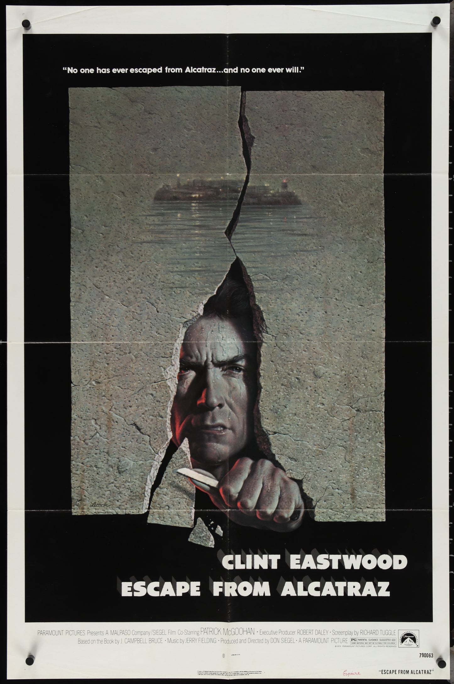Escape From Alcatraz (1979) Original US One Sheet Movie Poster