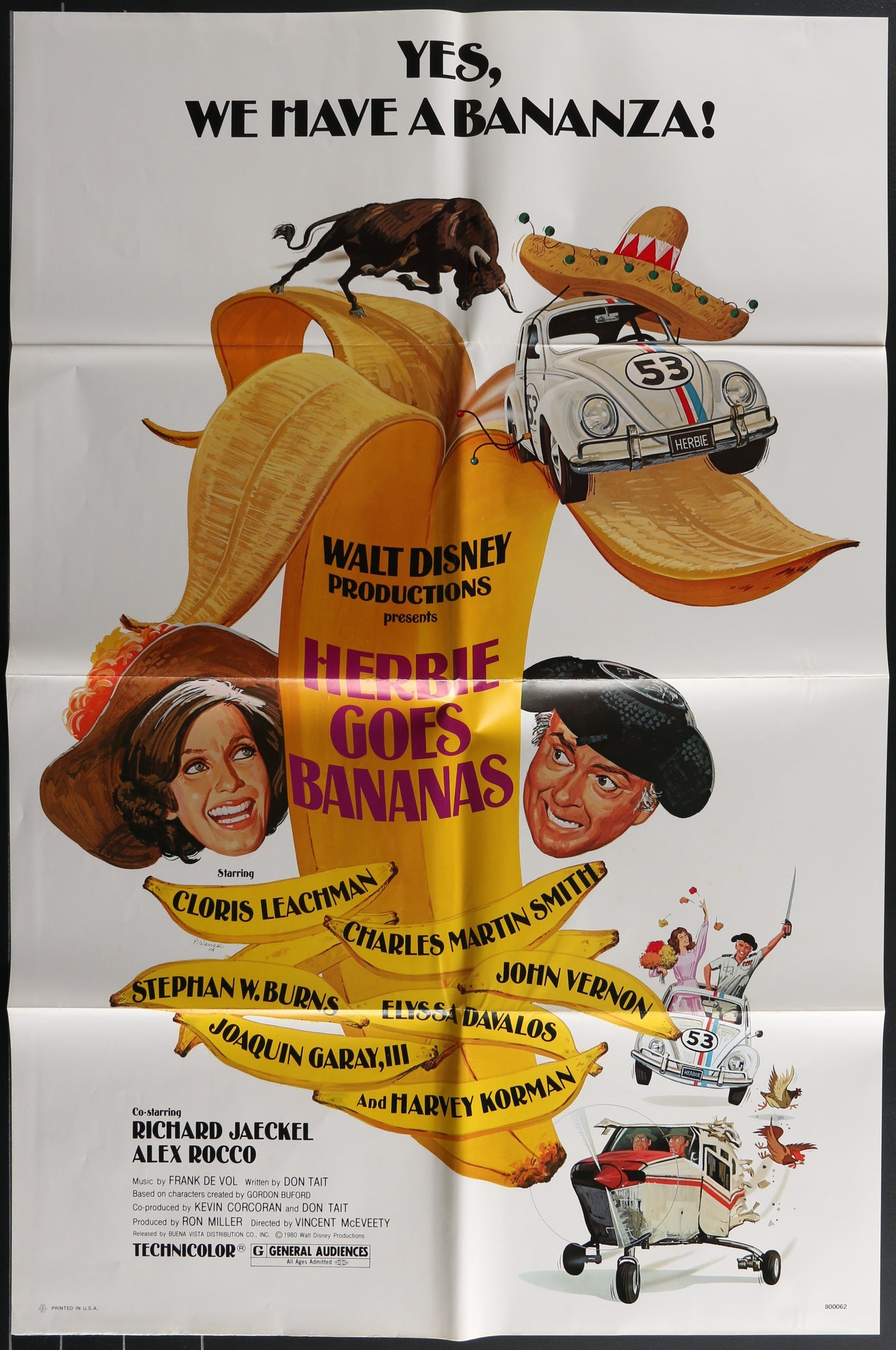 Herbie Goes Bananas (1980) Original US One Sheet Movie Poster