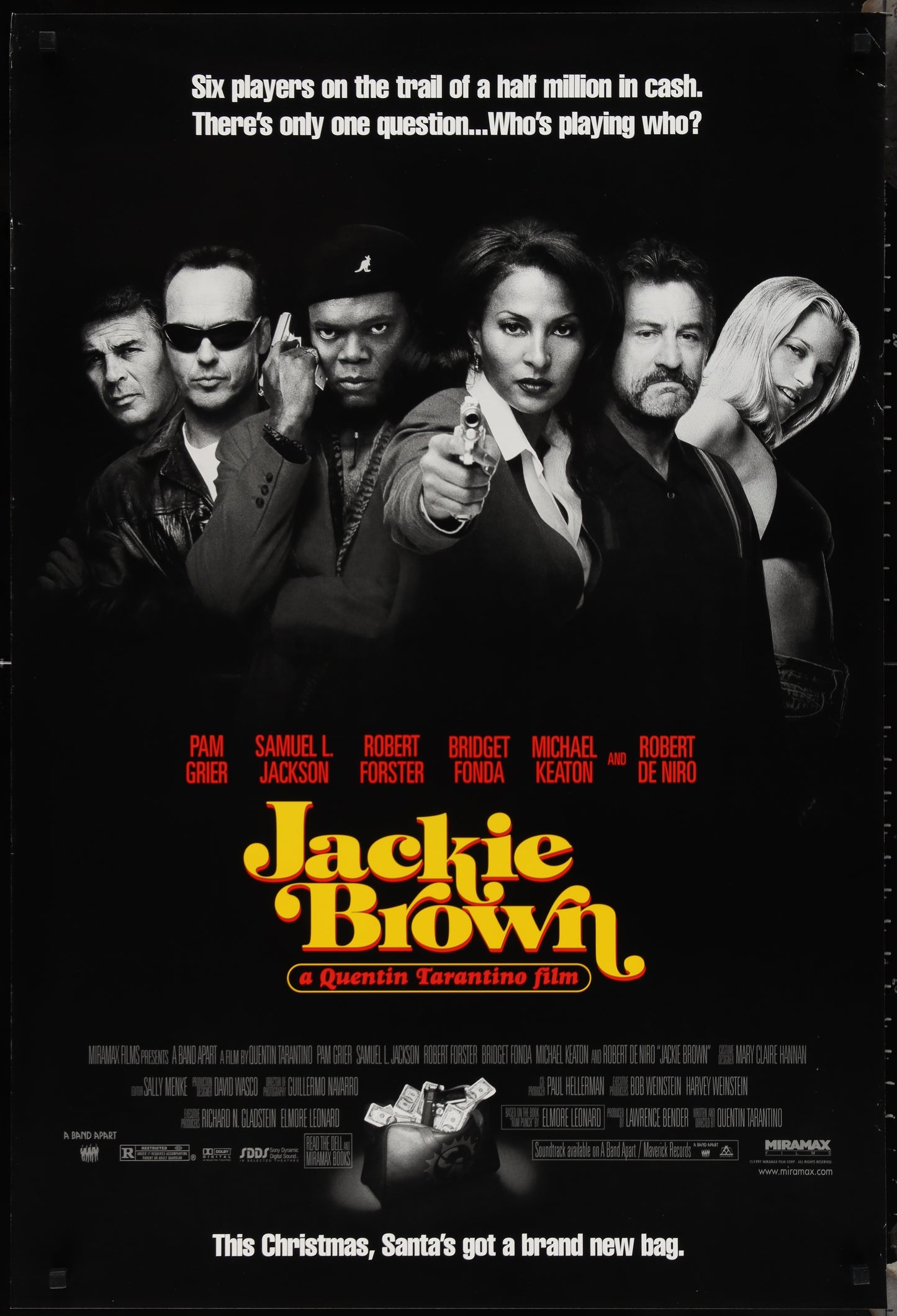 Jackie Brown (1997) Original US One Sheet Movie Poster Cast