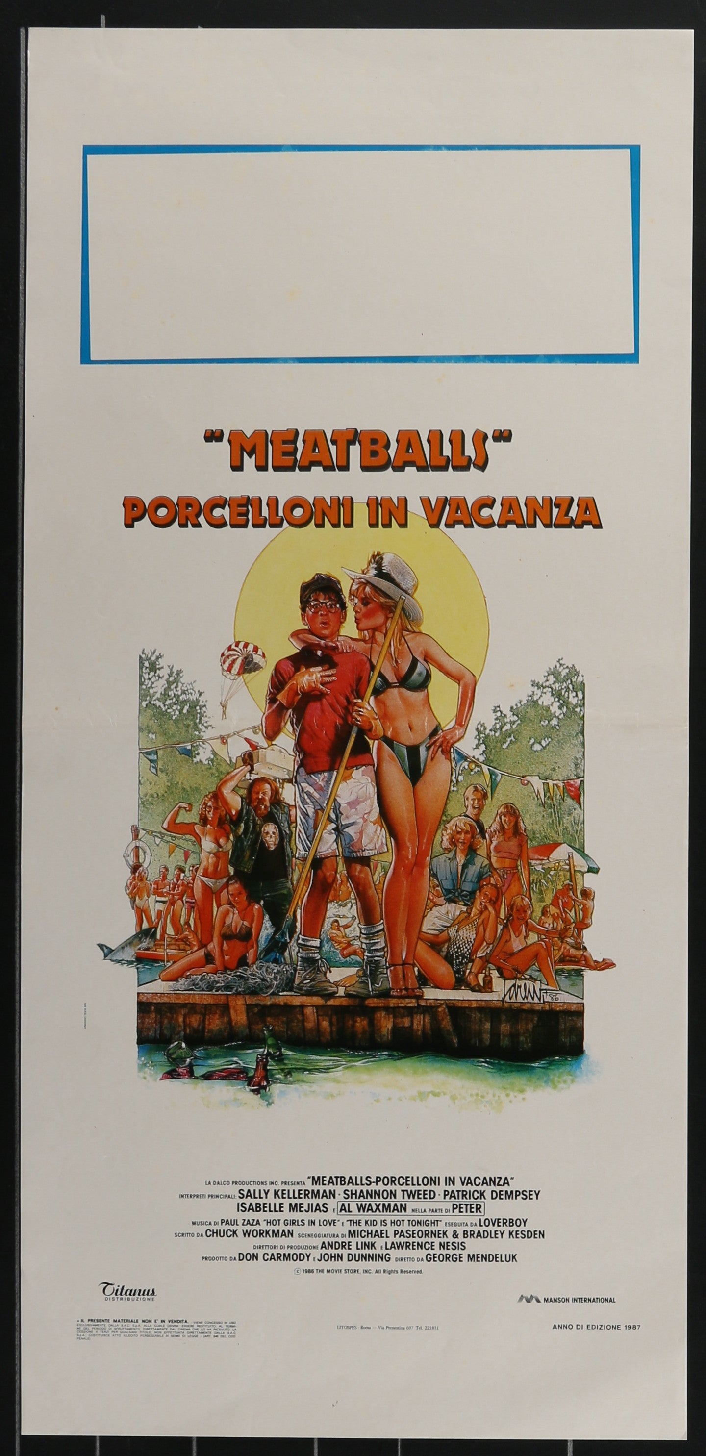 Meatballs 3 - Meatballs Porcelloni In Vacanza (1987) Original Italian Locandina Movie Poster