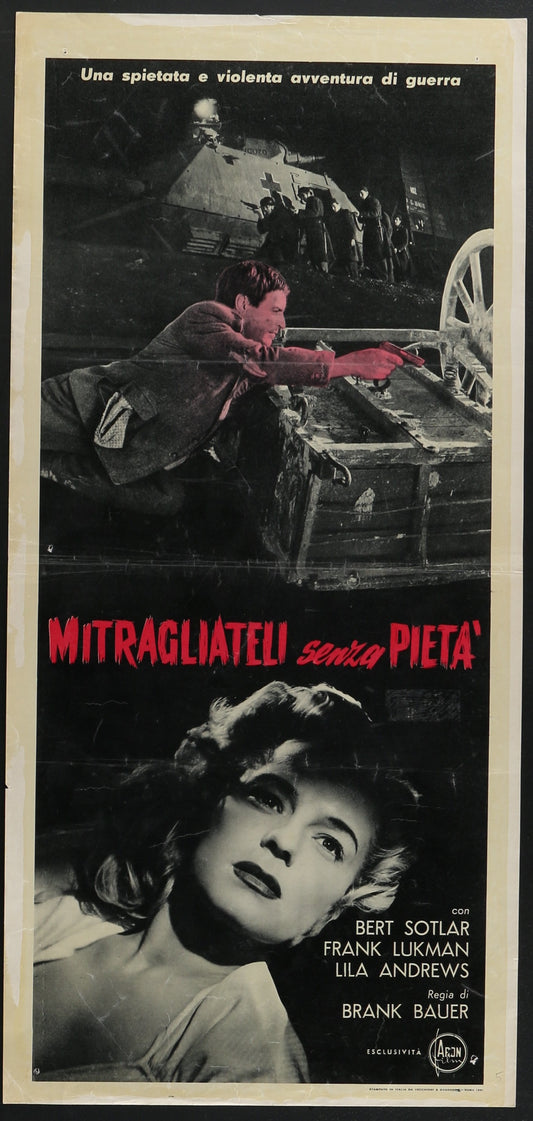 Mitragliateleli Senza Pieta (1956) Original Italian Locandina Movie Poster