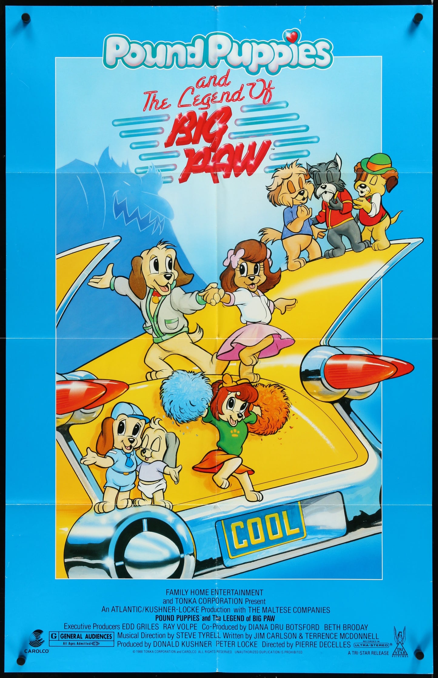 Pound Puppies And The Legend Of Big Paw (1988) Original US One Sheet Movie Poster