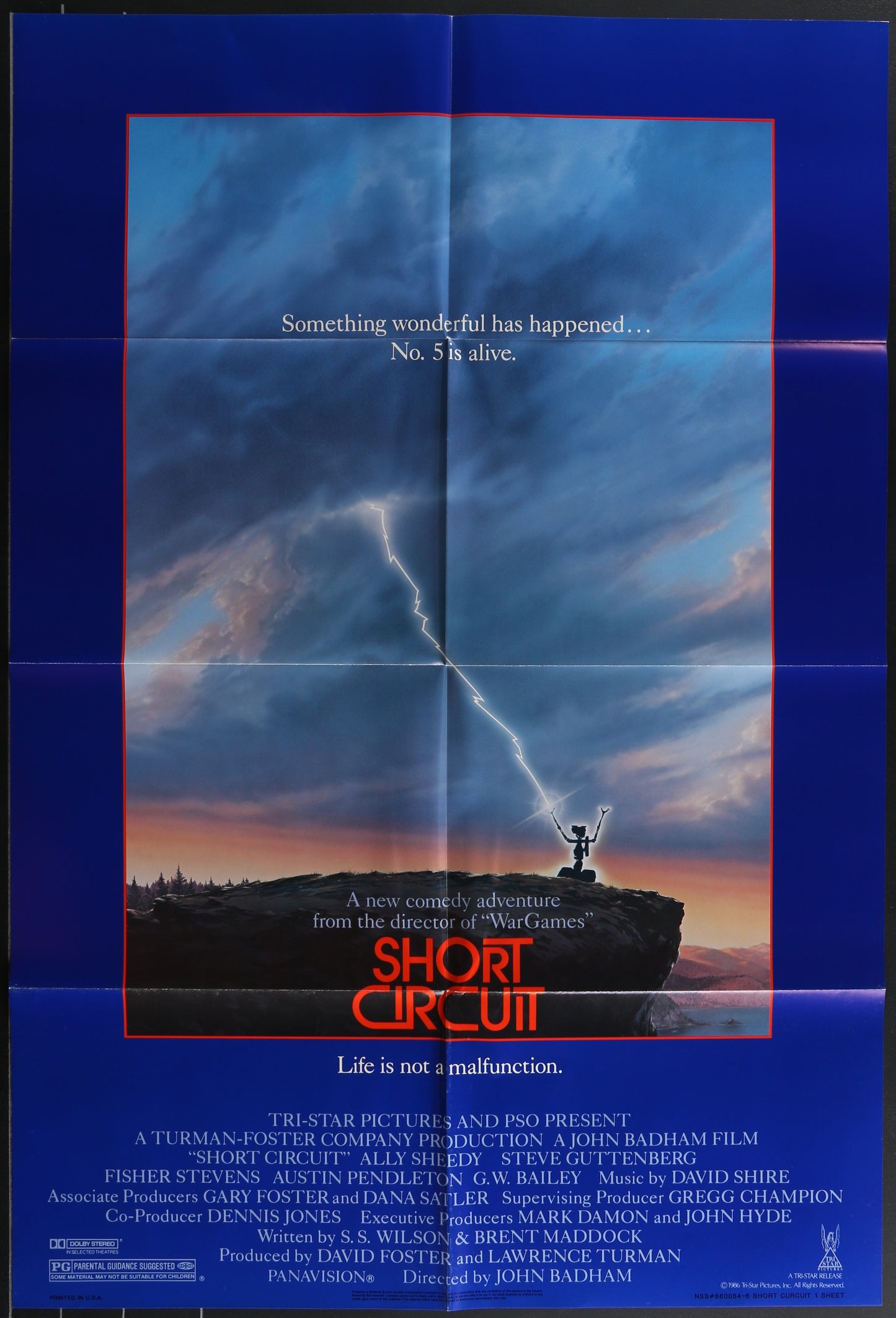Short Circuit (1986) Original US One Sheet Movie Poster