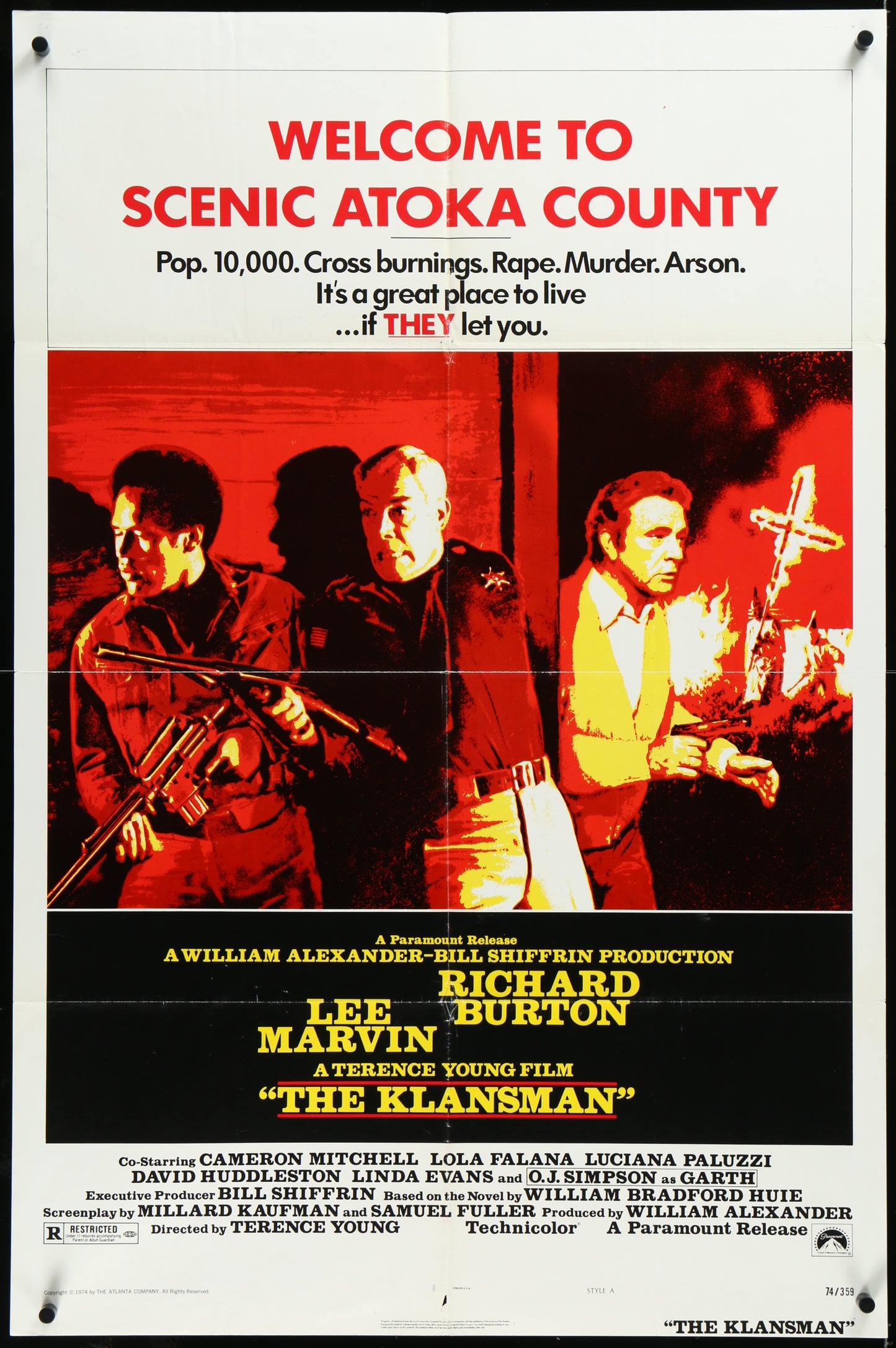 The Klansman (1974) Original US One Sheet Movie Poster