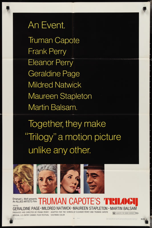 Trilogy (1969) Original US One Sheet Movie Poster