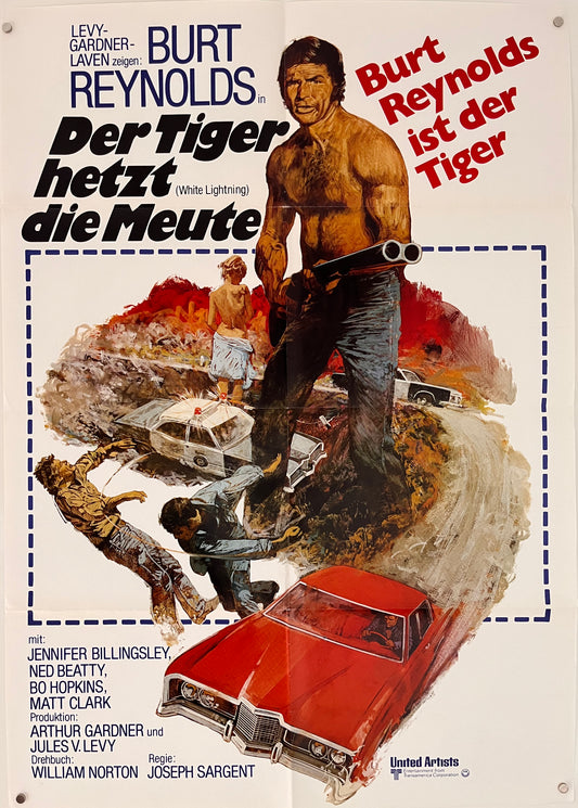 White Lightning - Der Tiger Hetzet Die Meute (1973) Original German A1 Movie Poster