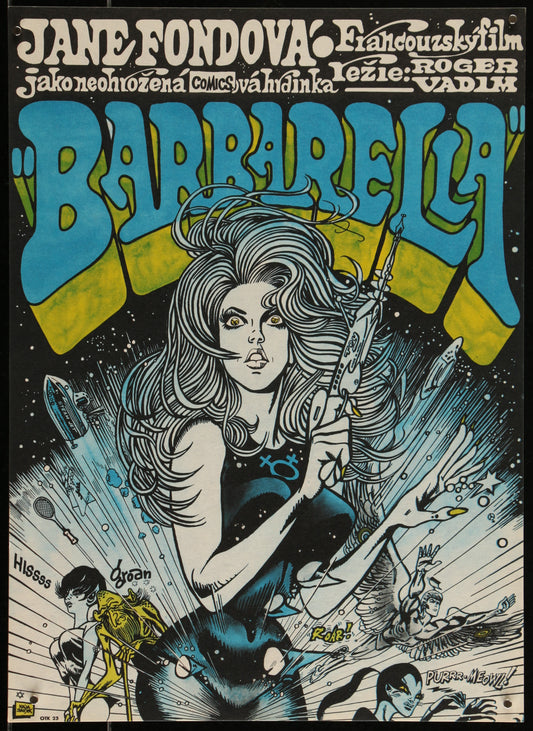 Barbarella (1971 Release) Original Czech Movie Poster
