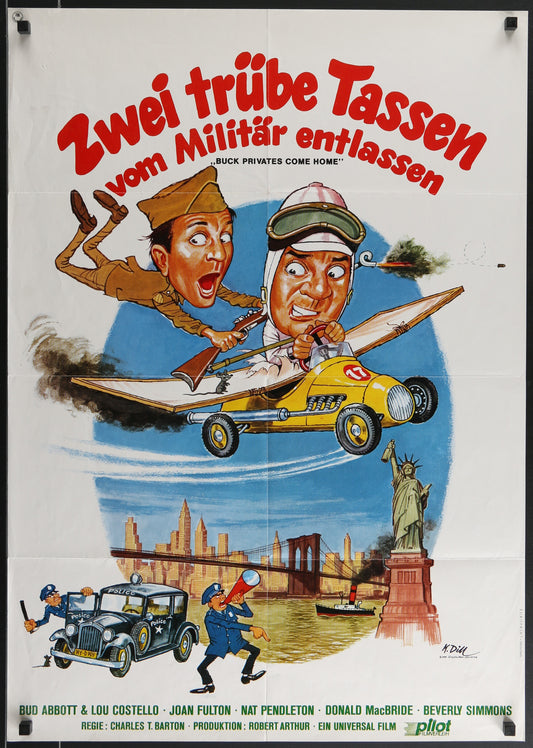 Buck Privates Come Home (1970s Re-Release) Original German A1 Cinema Poster