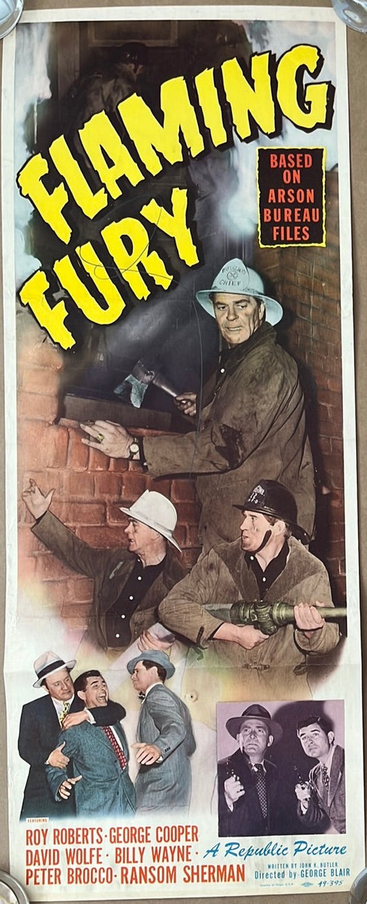 Flaming Fury Original US Insert Cinema Poster