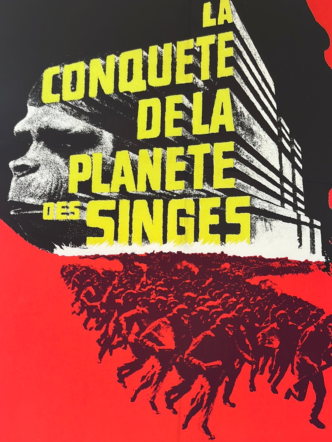 Conquest Of The Planet Of The Apes - La Conquete De La Planete Sed Singes (1972) Original French Affiche Cinema Poster
