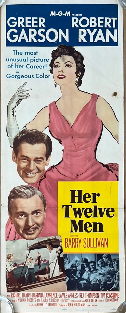 Her Twelve Men Original US Insert Poster