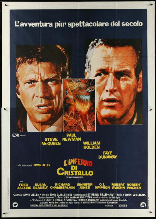 The Towering Inferno Original Italian Two Panel Movie Poster