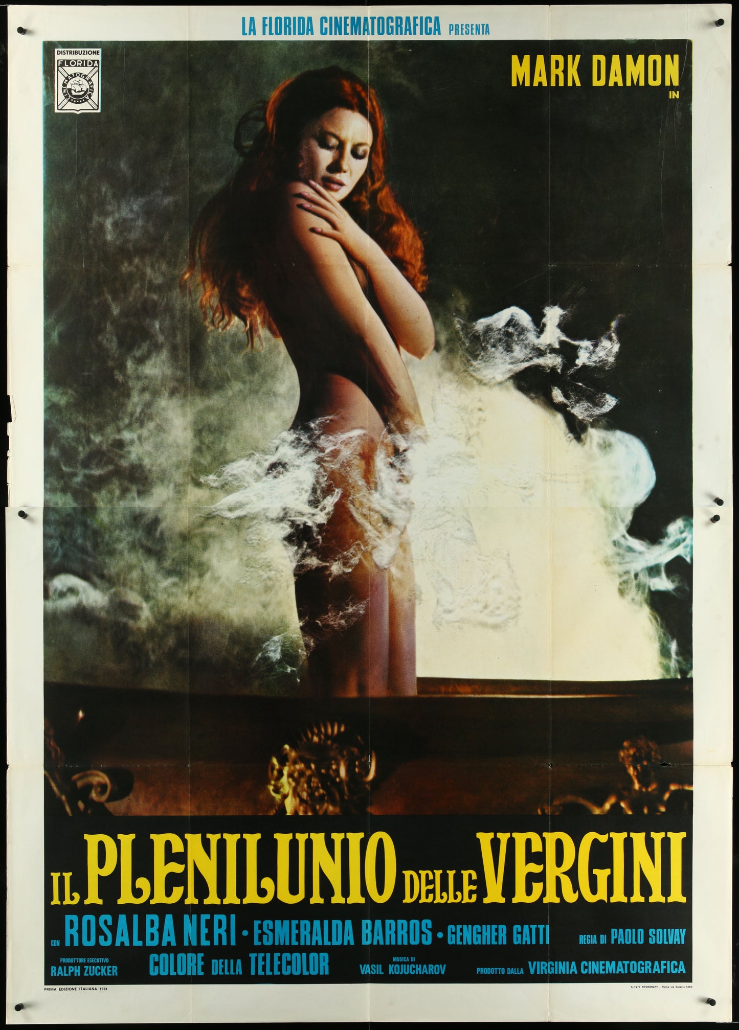 The Devil's Wedding Night (1973) Original Italian Two-Panel Movie Poster