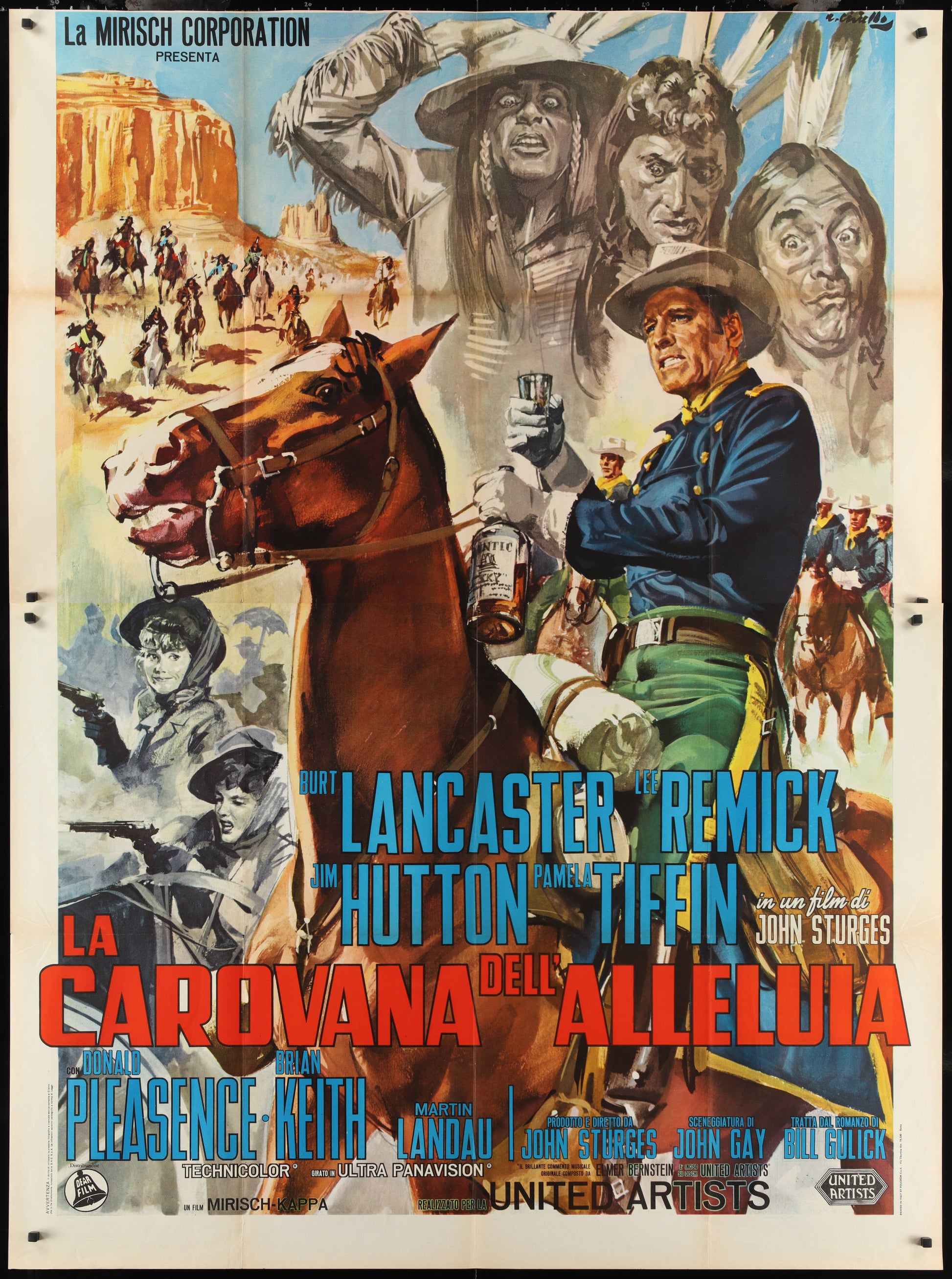 Hallelujah Trail (1965) Original Italian Two Panel Movie Poster