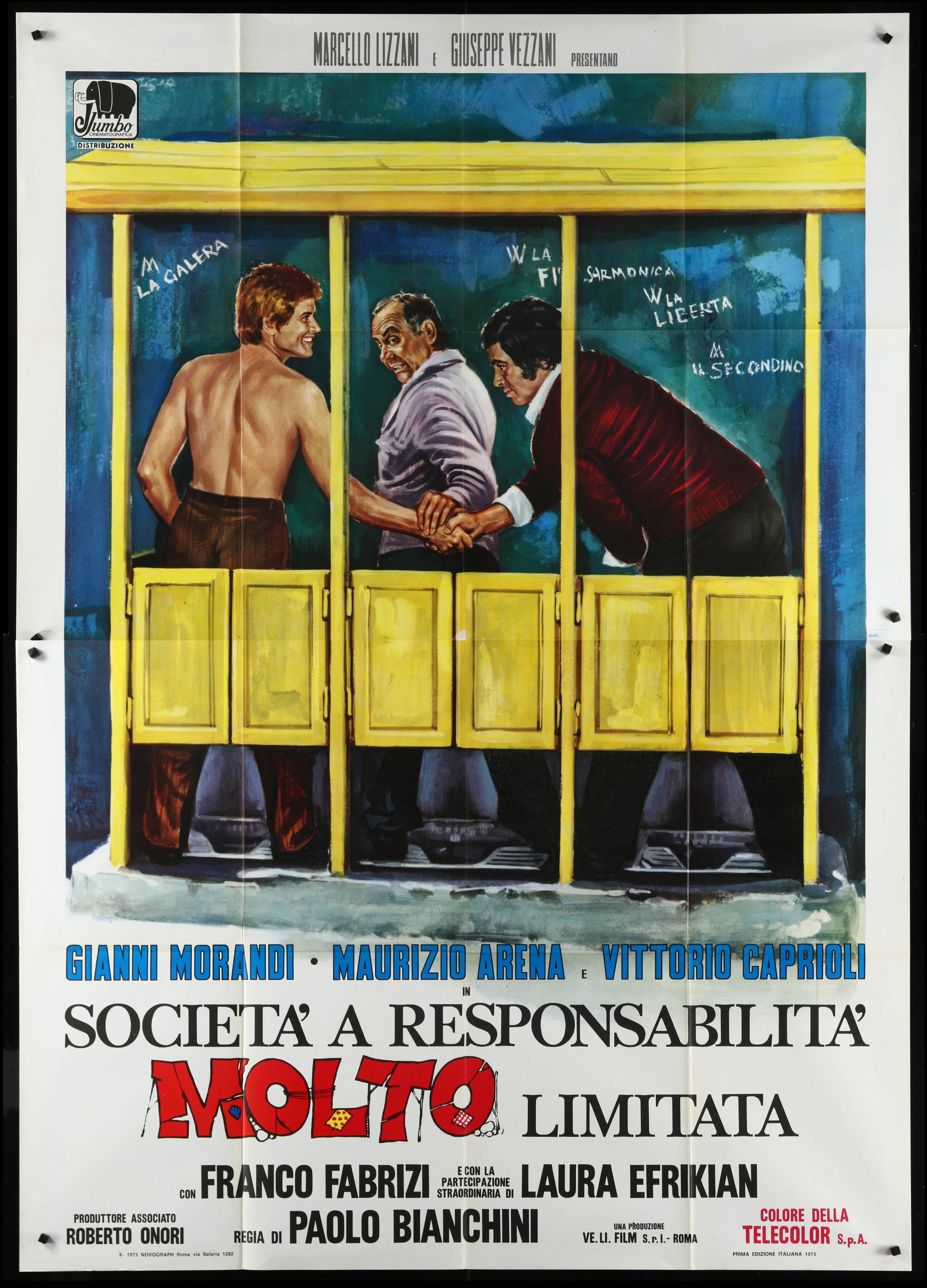 Societa A Responsabilita Molto Limitata (1973) Original Italian Two Panel Movie Poster