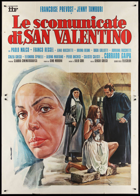 The Sinful Nuns Of St Valentine (1974) Original Italian Two Panel Movie Poster