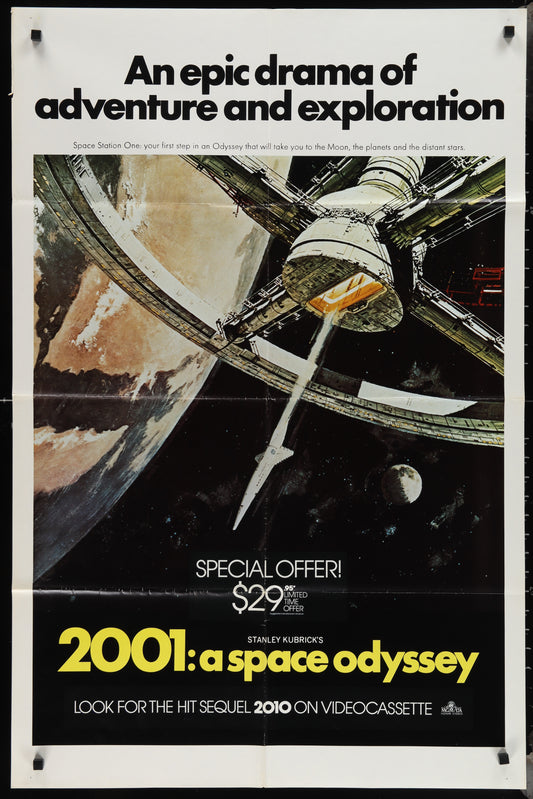 2001: A Space Odyssey (1985 Re-Release) Original US Video Store Poster