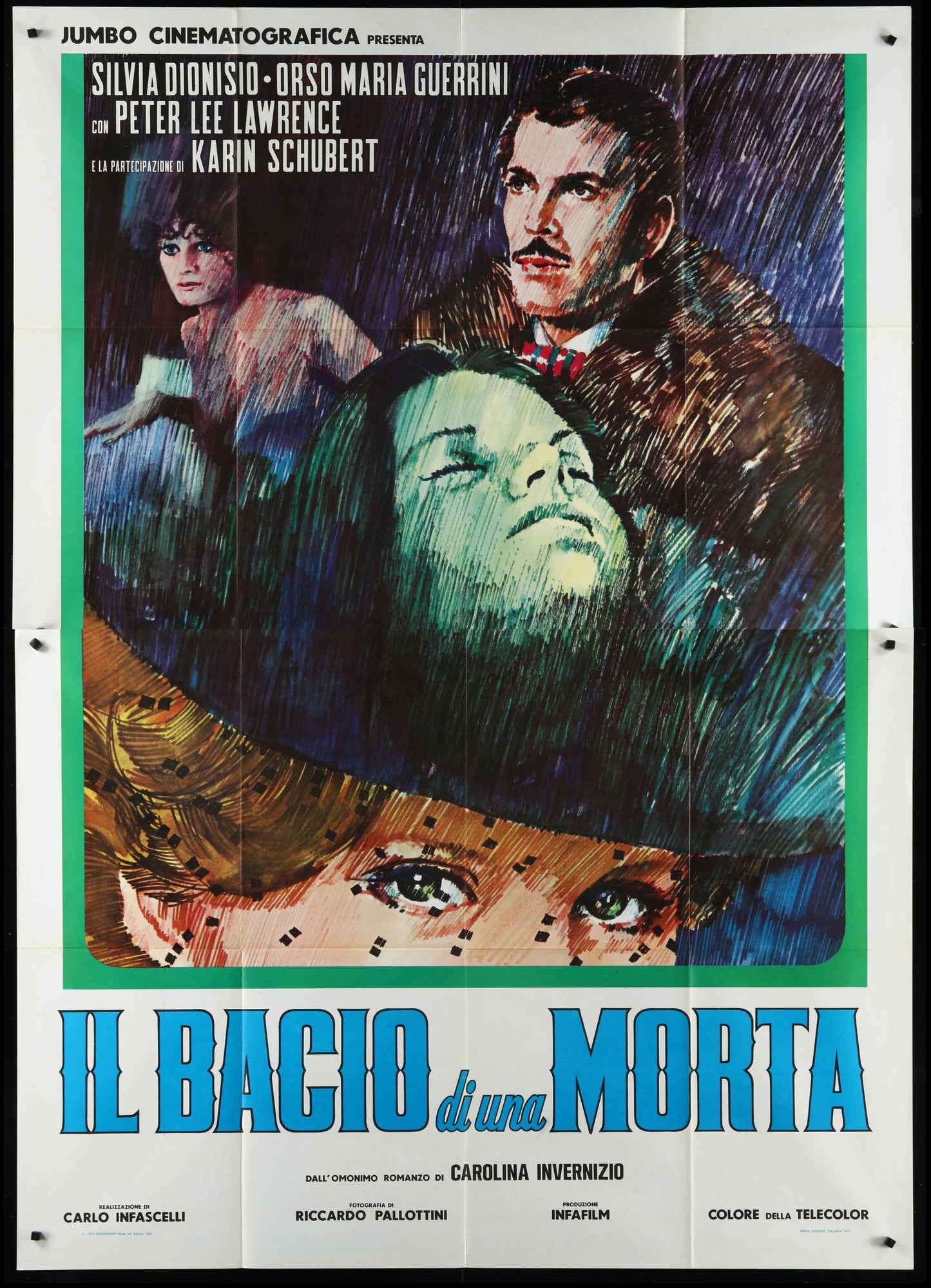 Il Bacio Di Una Morta (1974) Original Italian Two Panel Movie Poster