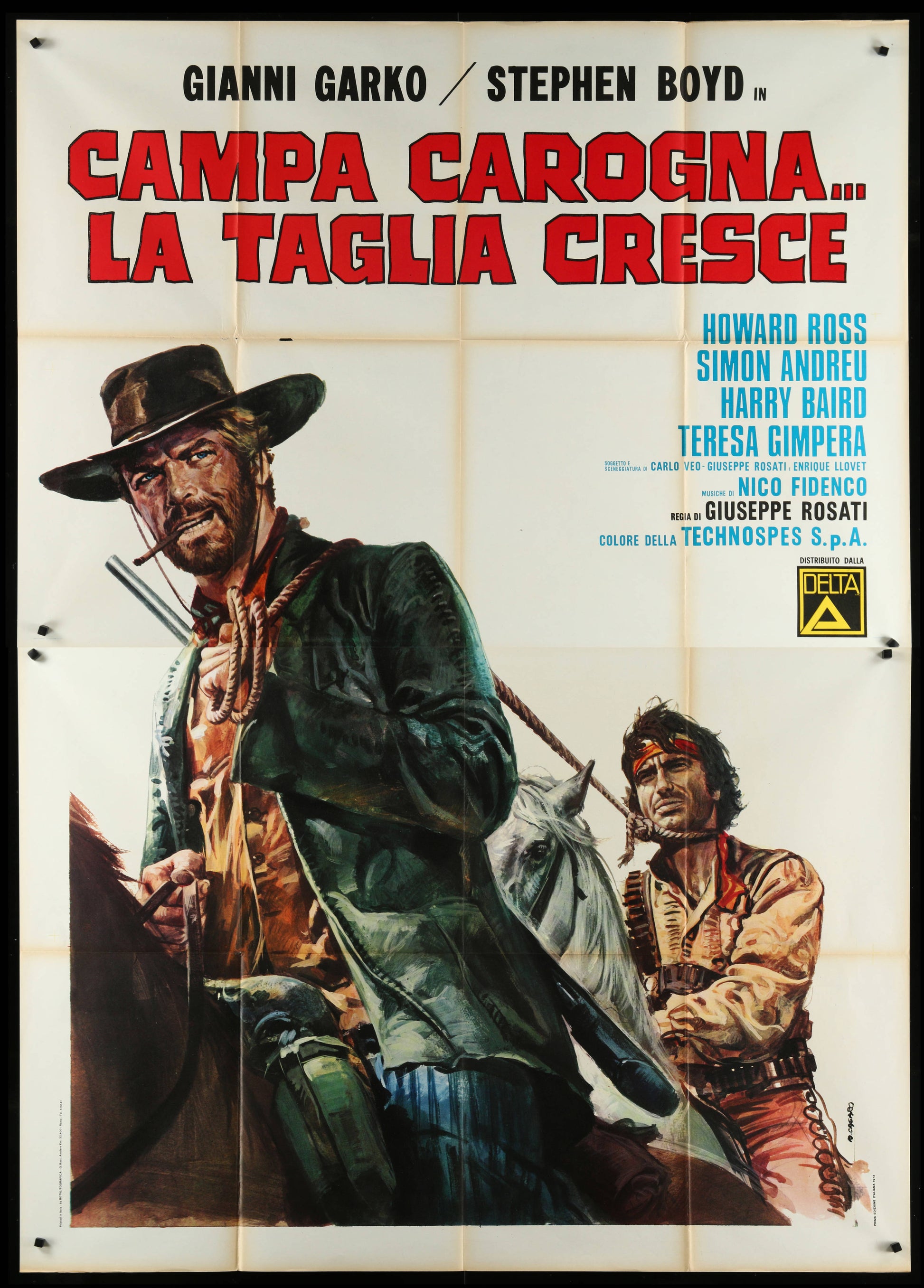 Those Dirty Dogs (1973) Original Italian Two Panel Movie Poster