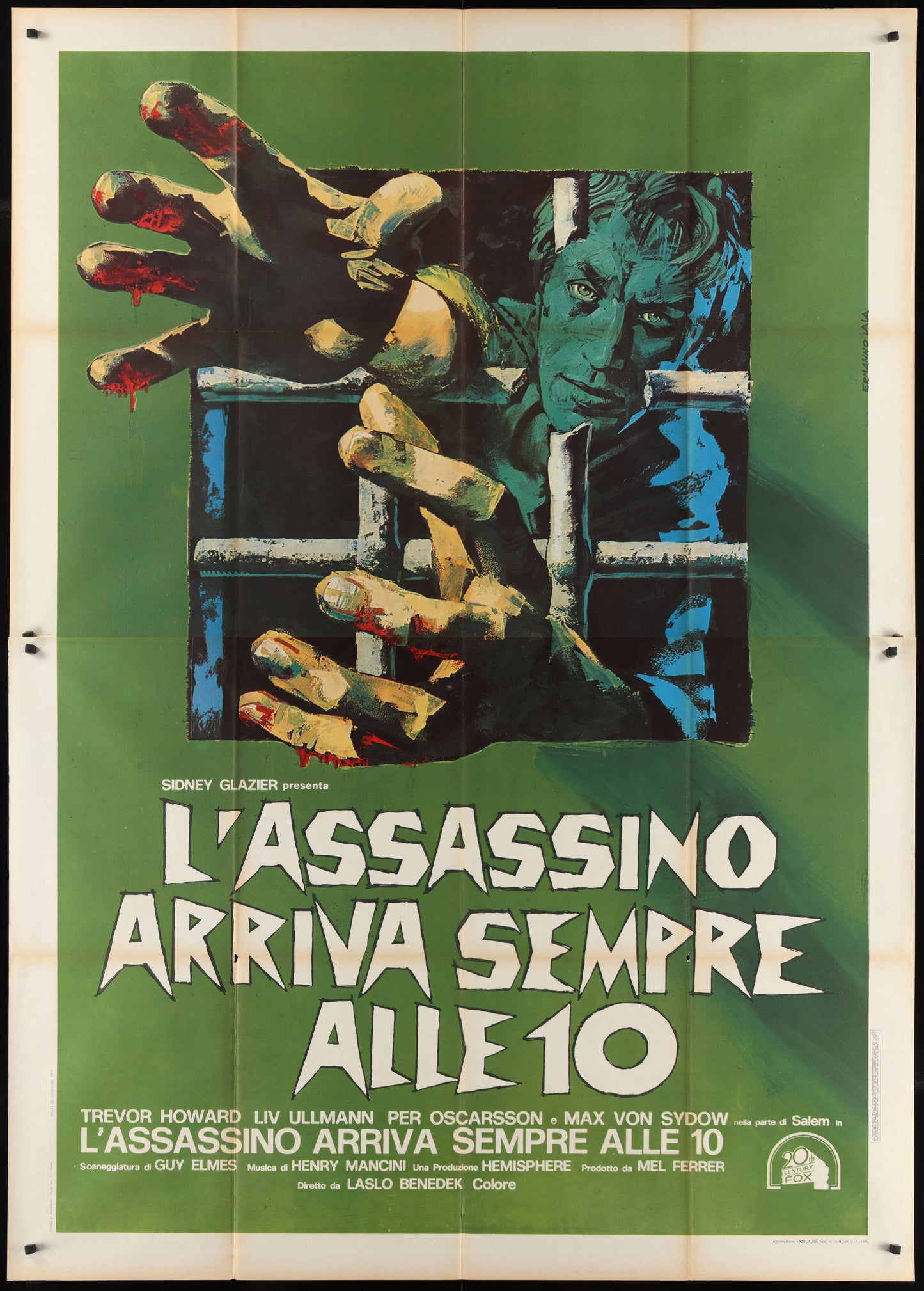 Night Visitor (1971) Original Italian Two Panel Movie Poster