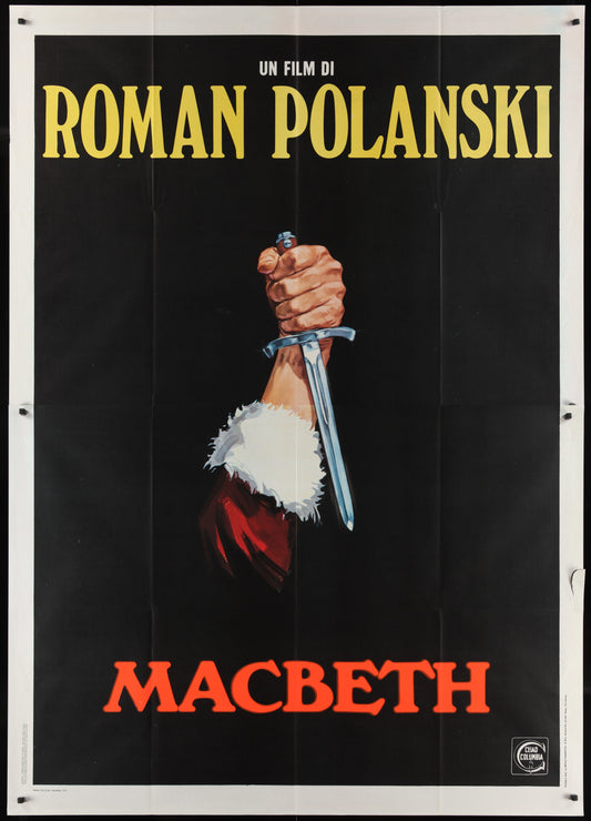 Macbeth (1971) Original Italian Two Panel Movie Poster