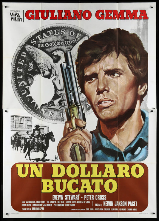 Blood For A Silver Dollar (1975 RR) Original Italian Two Panel Movie Poster