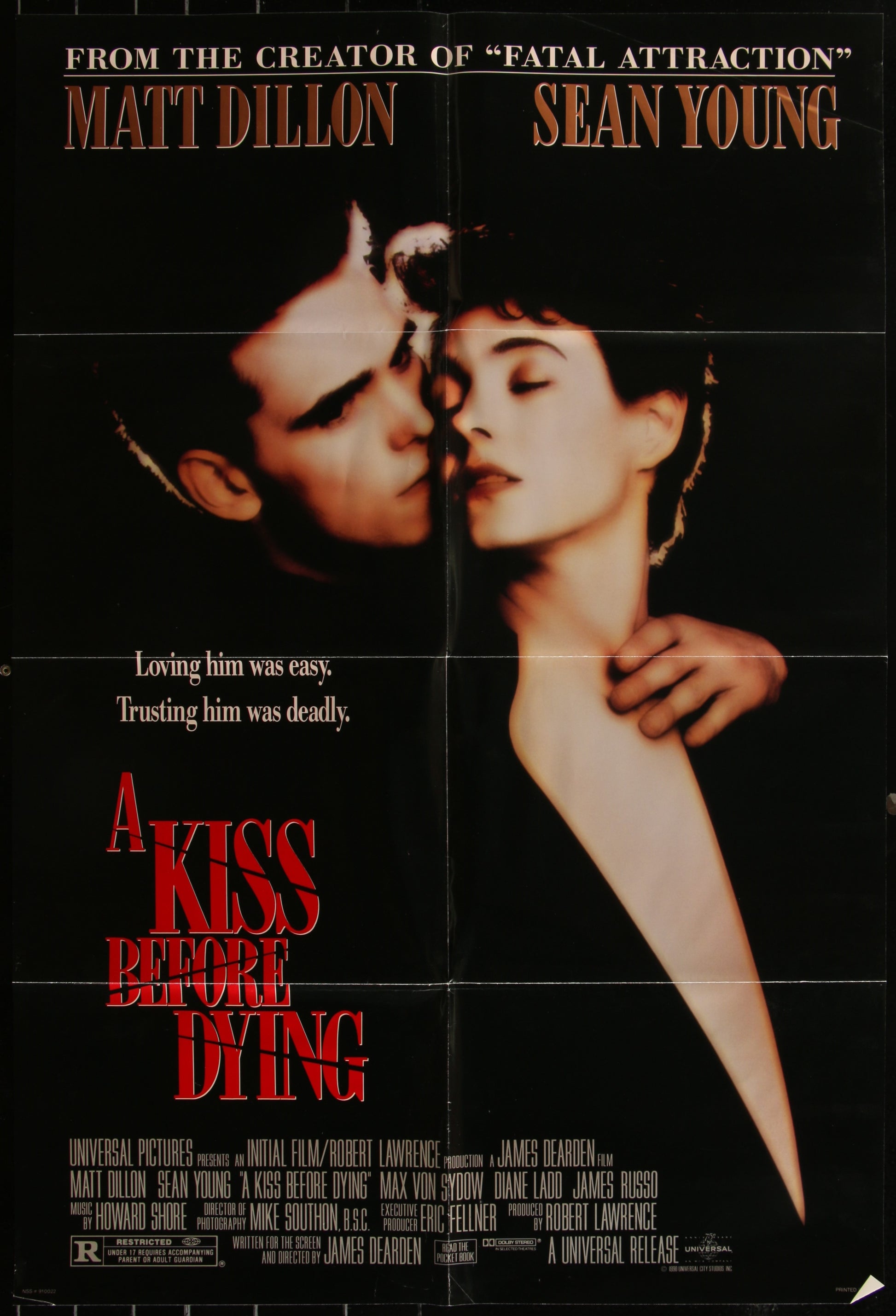 A Kiss Before Dying (1991) Original US One Sheet Movie Poster
