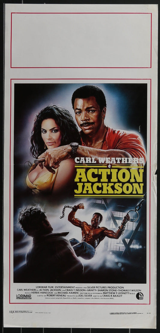 Action Jackson (1988) Original Italian Locandina Movie Poster