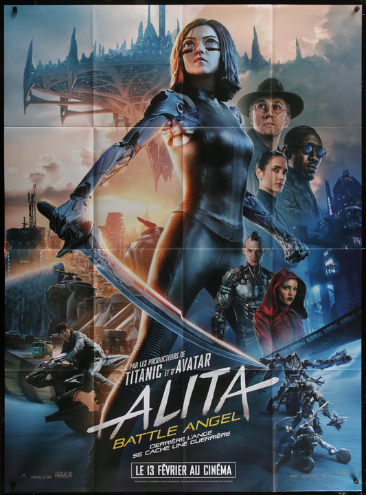 Alita: Battle Angel (2019) Teaser Original French Grande Movie Poster 116 x 157 cm

