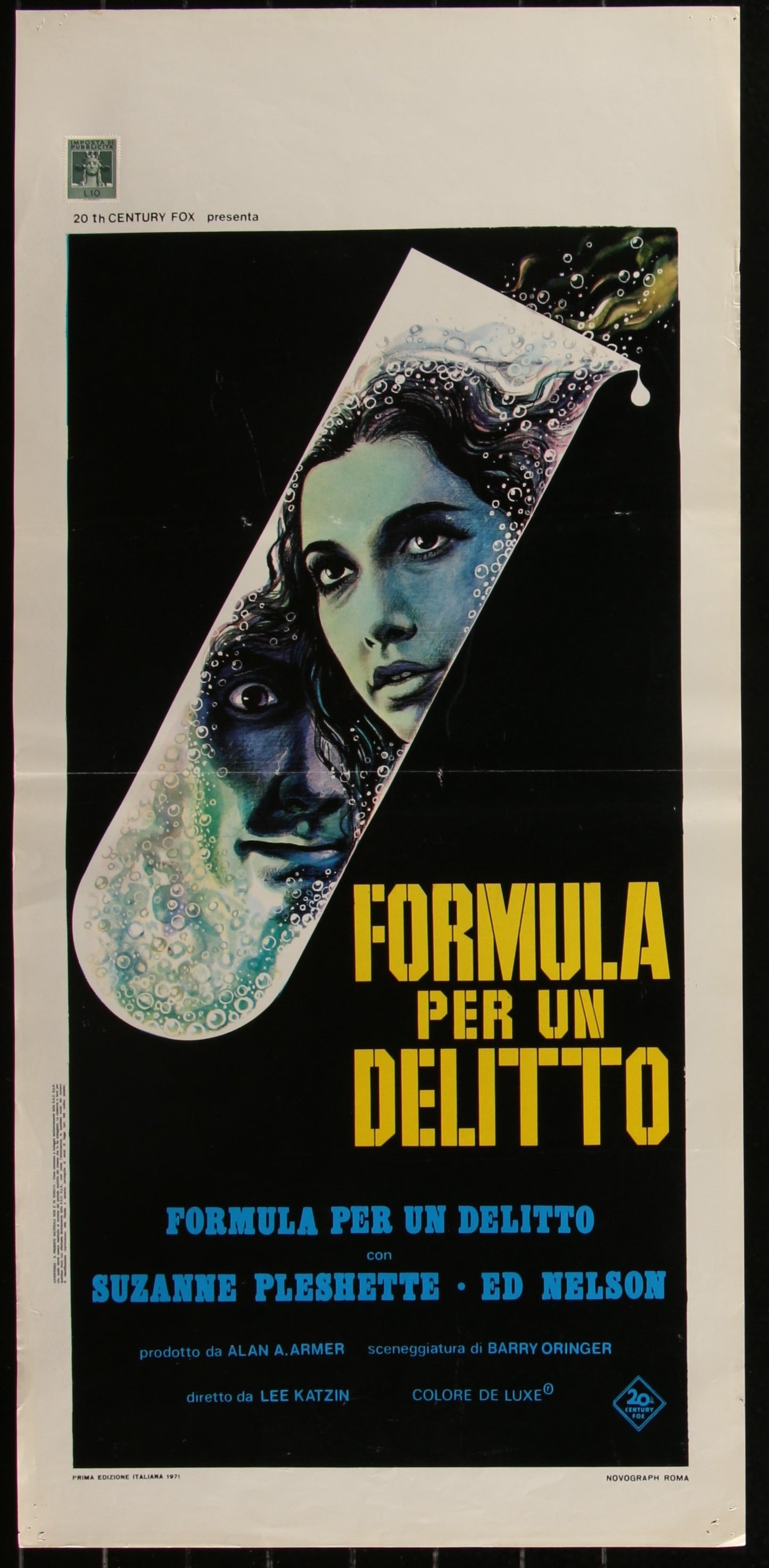 Original Italian movie poster for 'Along Came A Spider' featuring characters and a title sequence.