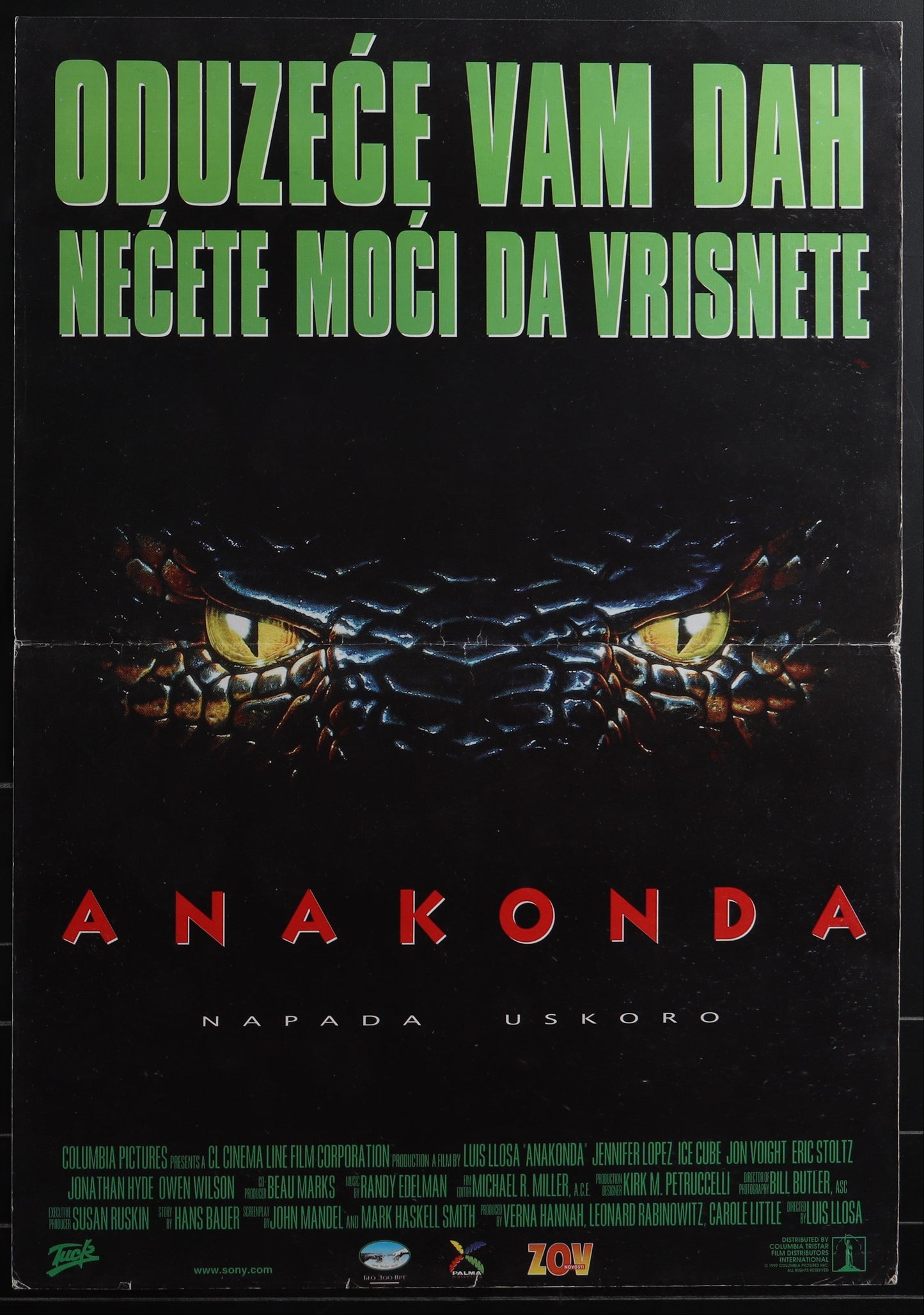 Anaconda (1997) Original Yugoslav Movie Poster