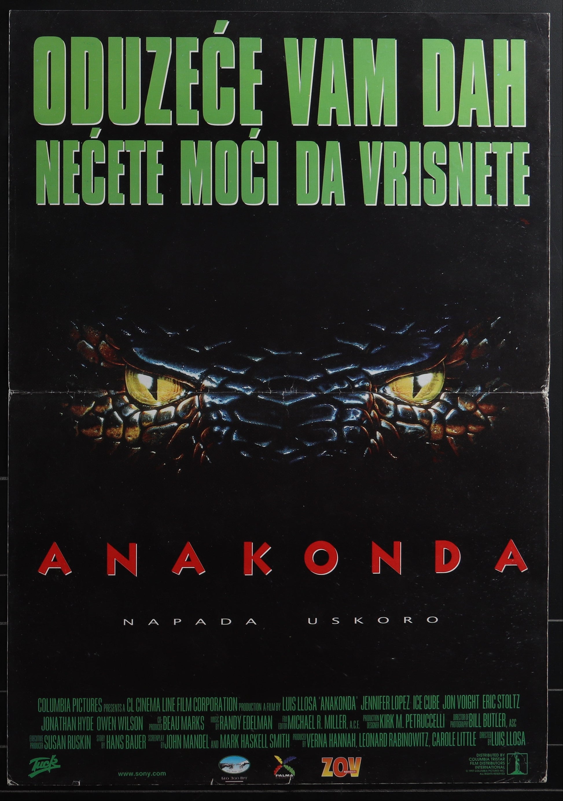 Anaconda (1997) Original Yugoslav Movie Poster